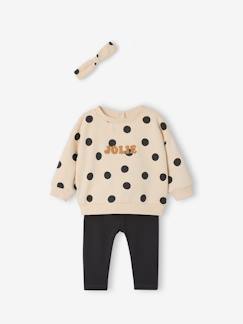 Baby-Babyset- Personaliseerbare sweater + legging + haarband babymeisje
