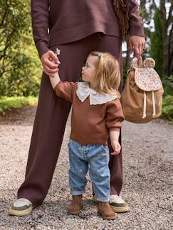 Baby-Mom jeans met borduursel voor babymeisjes