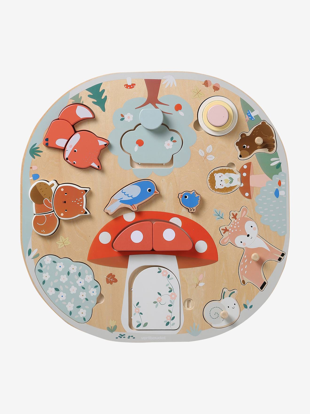 FSC® houten multi-puzzelbord HAPPY FOREST hout