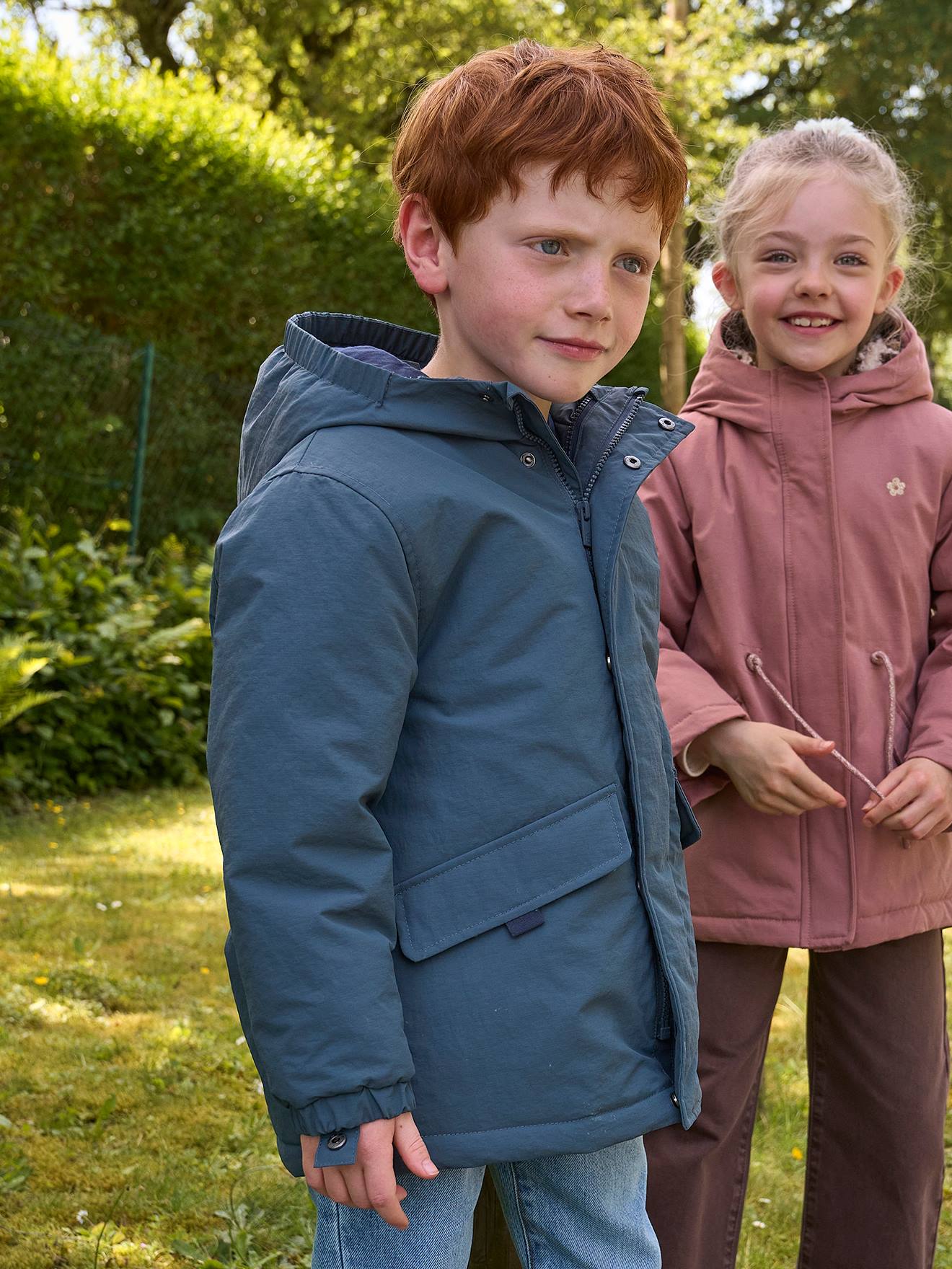 3-in-1 parka jongen leiblauw