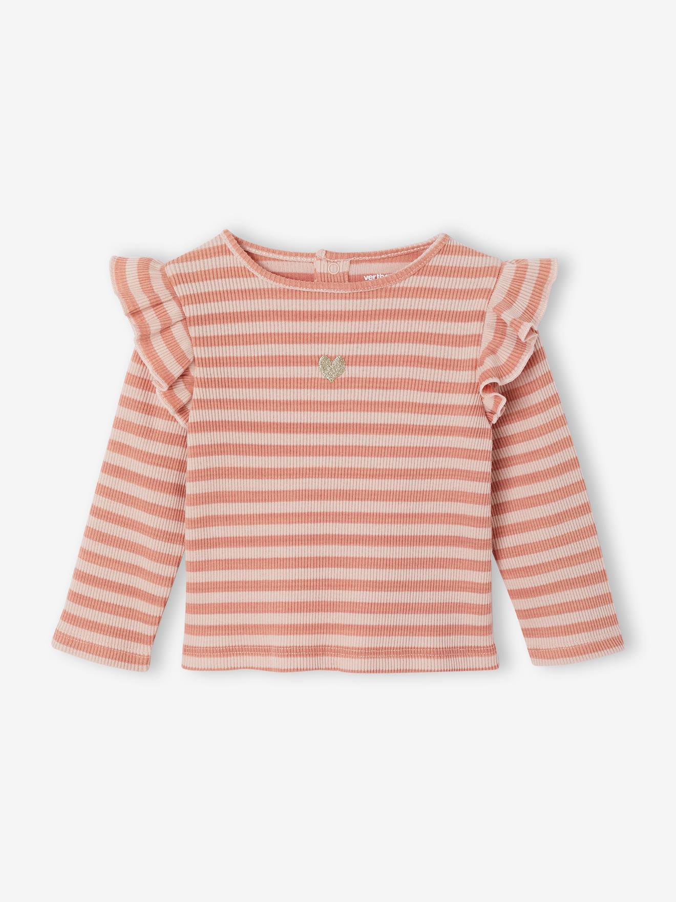 Baby meisjesshirt met lange mouwen rozen