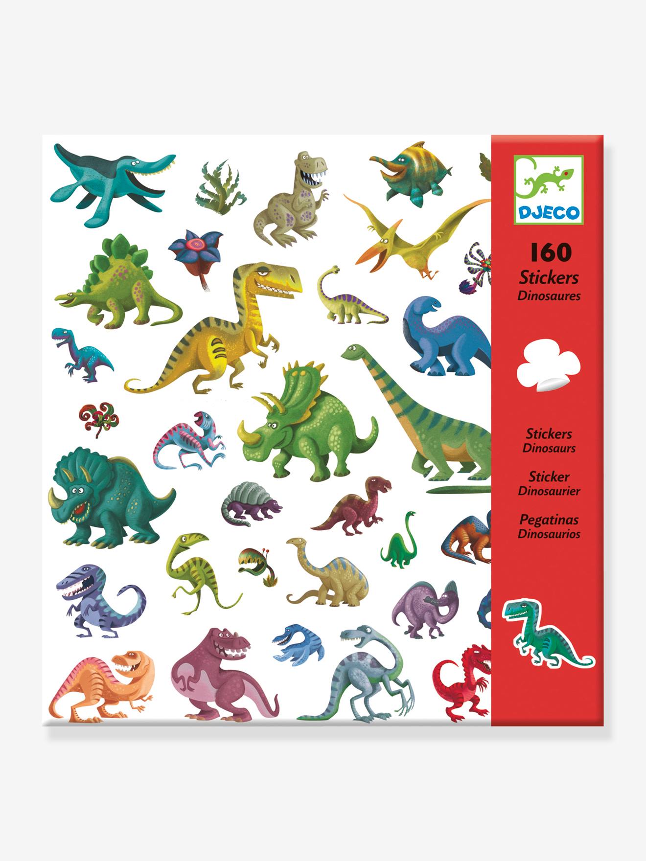 160 stickers Dinosaurussen DJECO groen