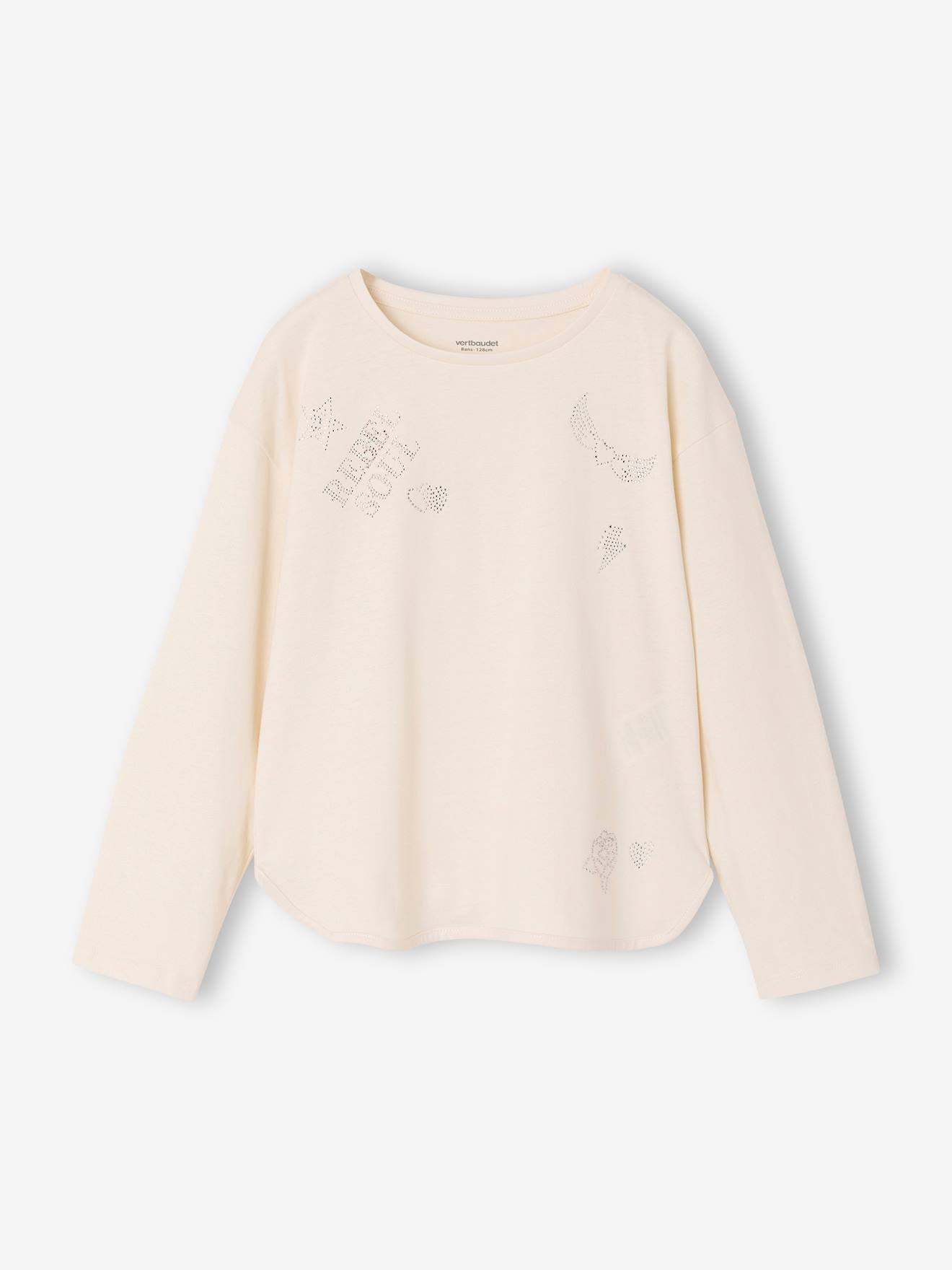 Meisjes T-shirt met lange mouwen ecru