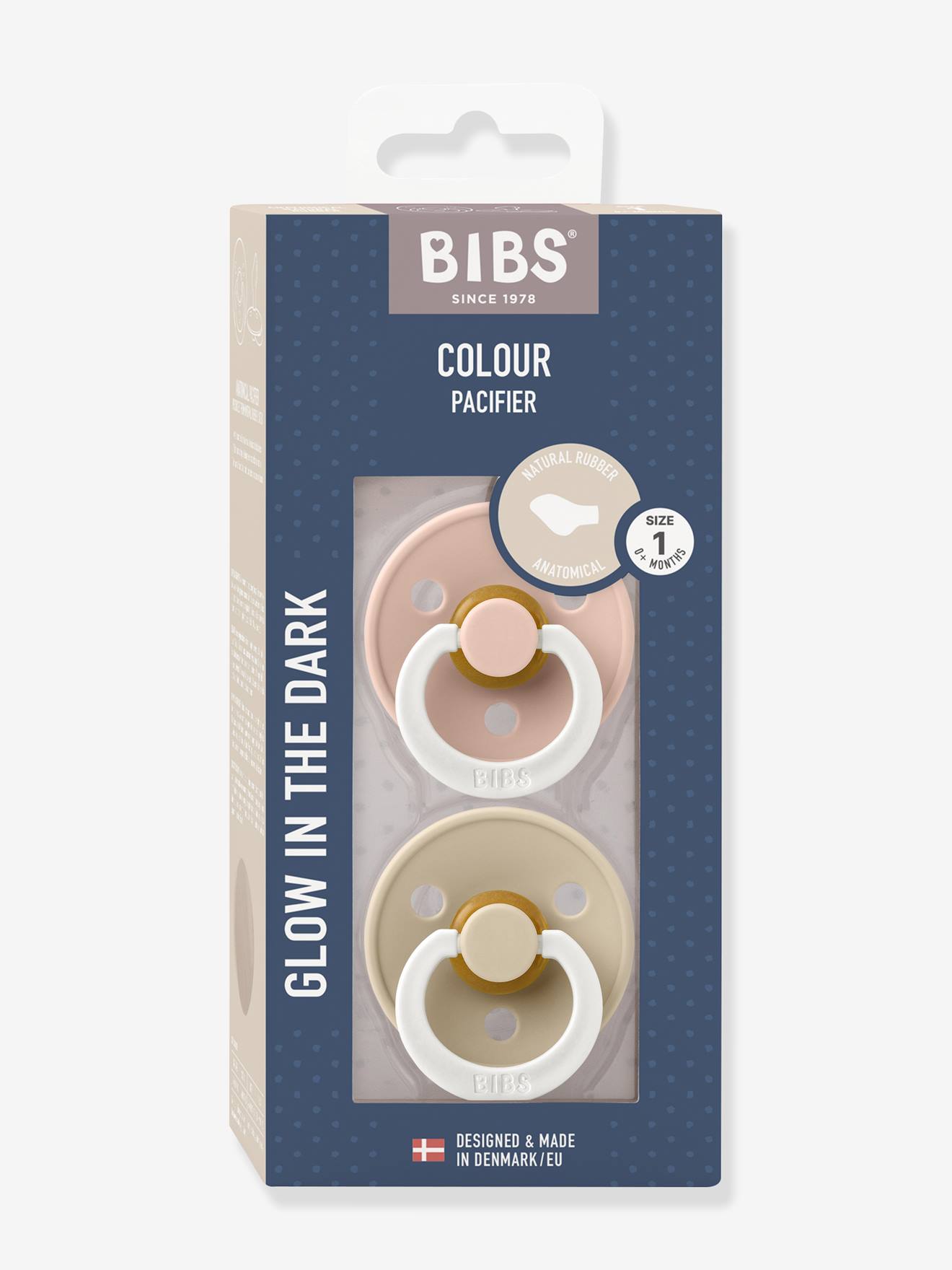 BIBS Colour nachtspeentjes 0-6 mnd rouge