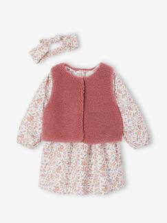 Baby-Babyset-Babyset jurk + vestje + haarband