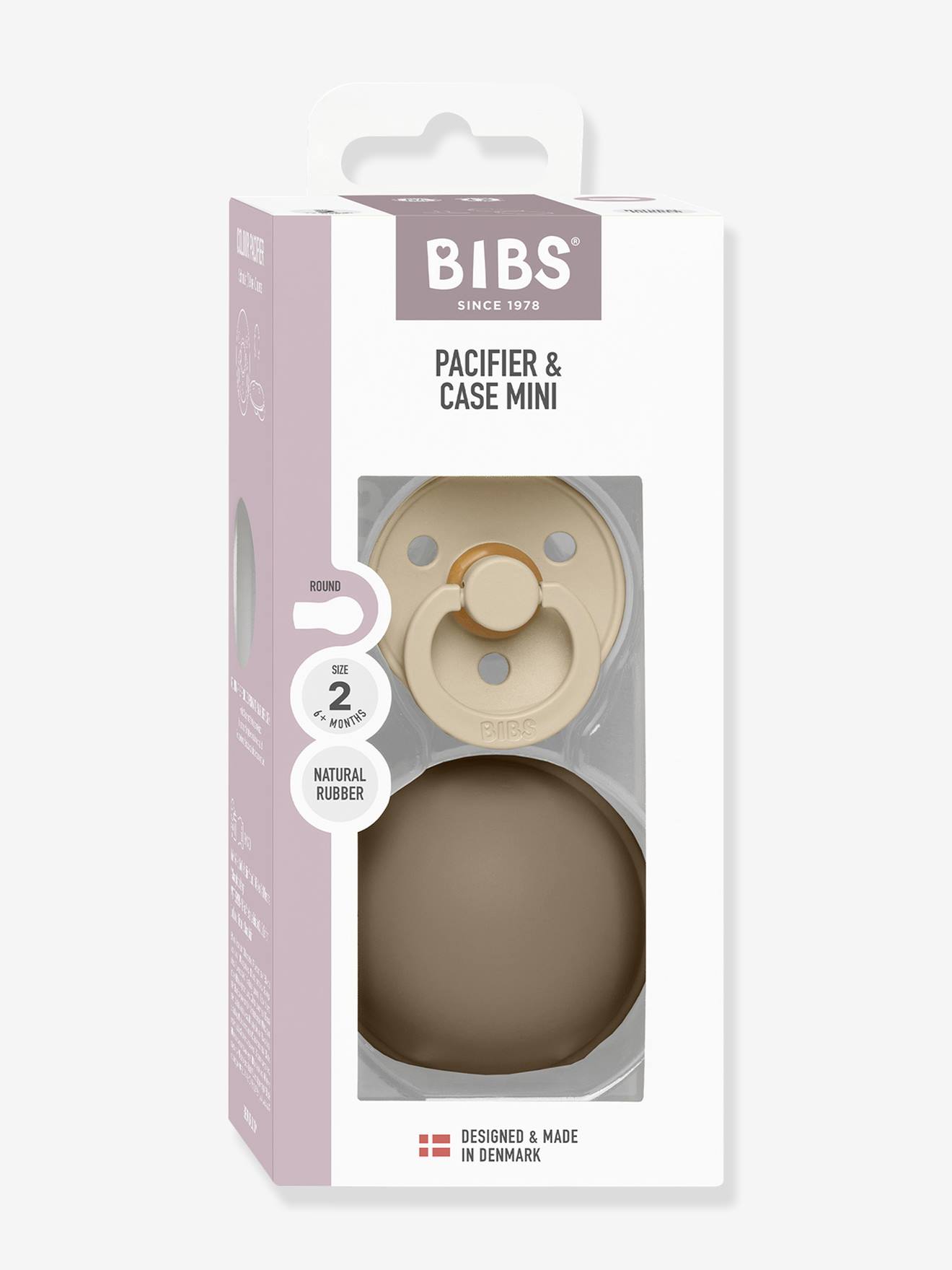 BIBS Colour fopspeen met minidoos beige