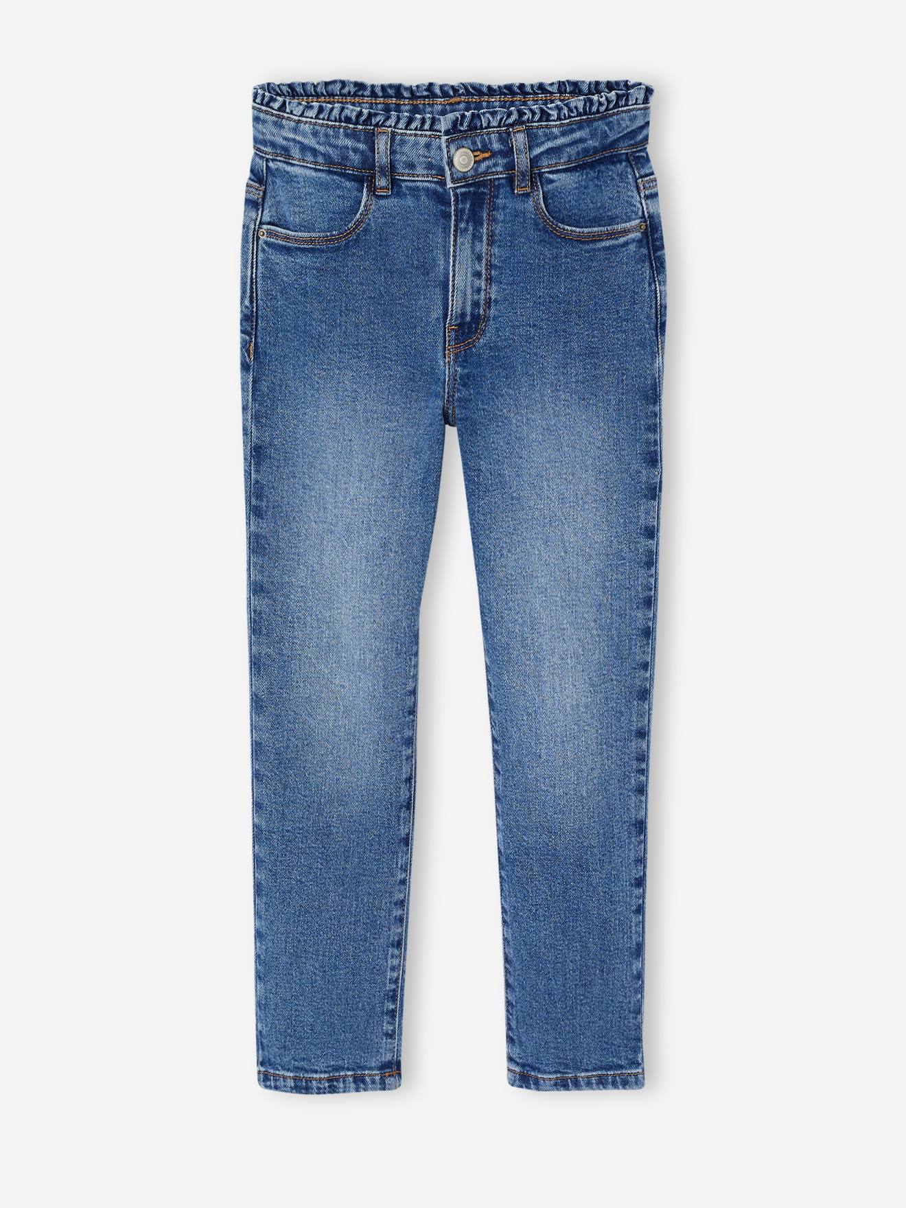 Slim jeans meisje middenblauw