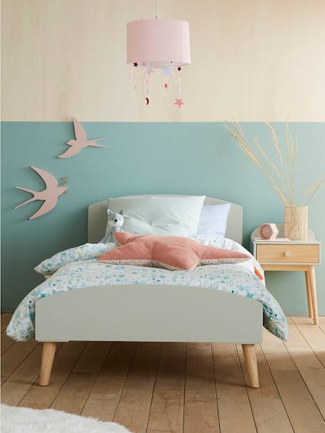 Kinderbed CONFETTI groen+roze+Wit/hout - vertbaudet enfant 