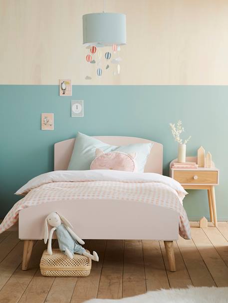 Kinderbed CONFETTI groen+roze+Wit/hout - vertbaudet enfant 