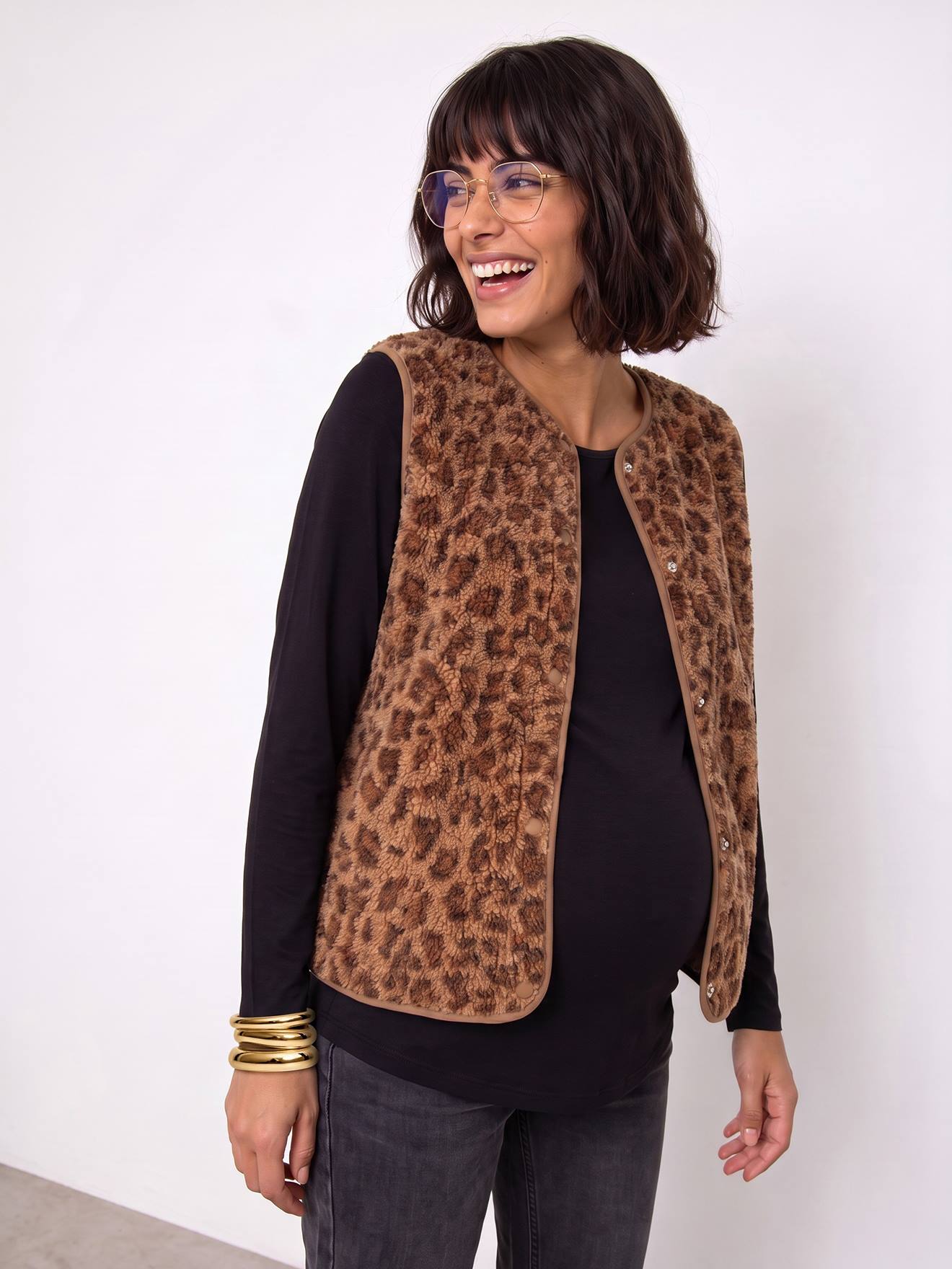 Voedingsgilet zonder mouwen bruin