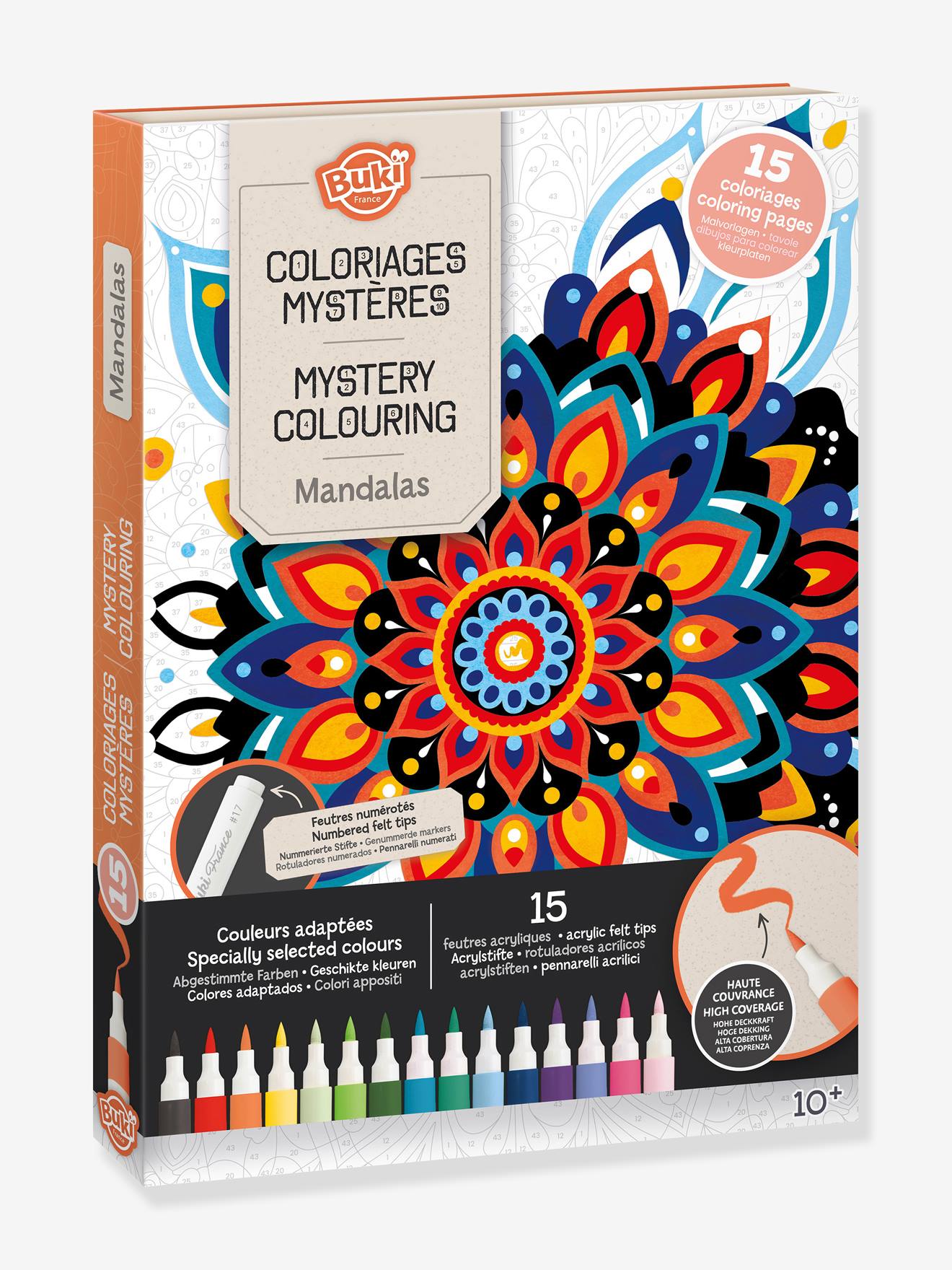 Mysteriekleuren mandala's BUKI meerkleurig