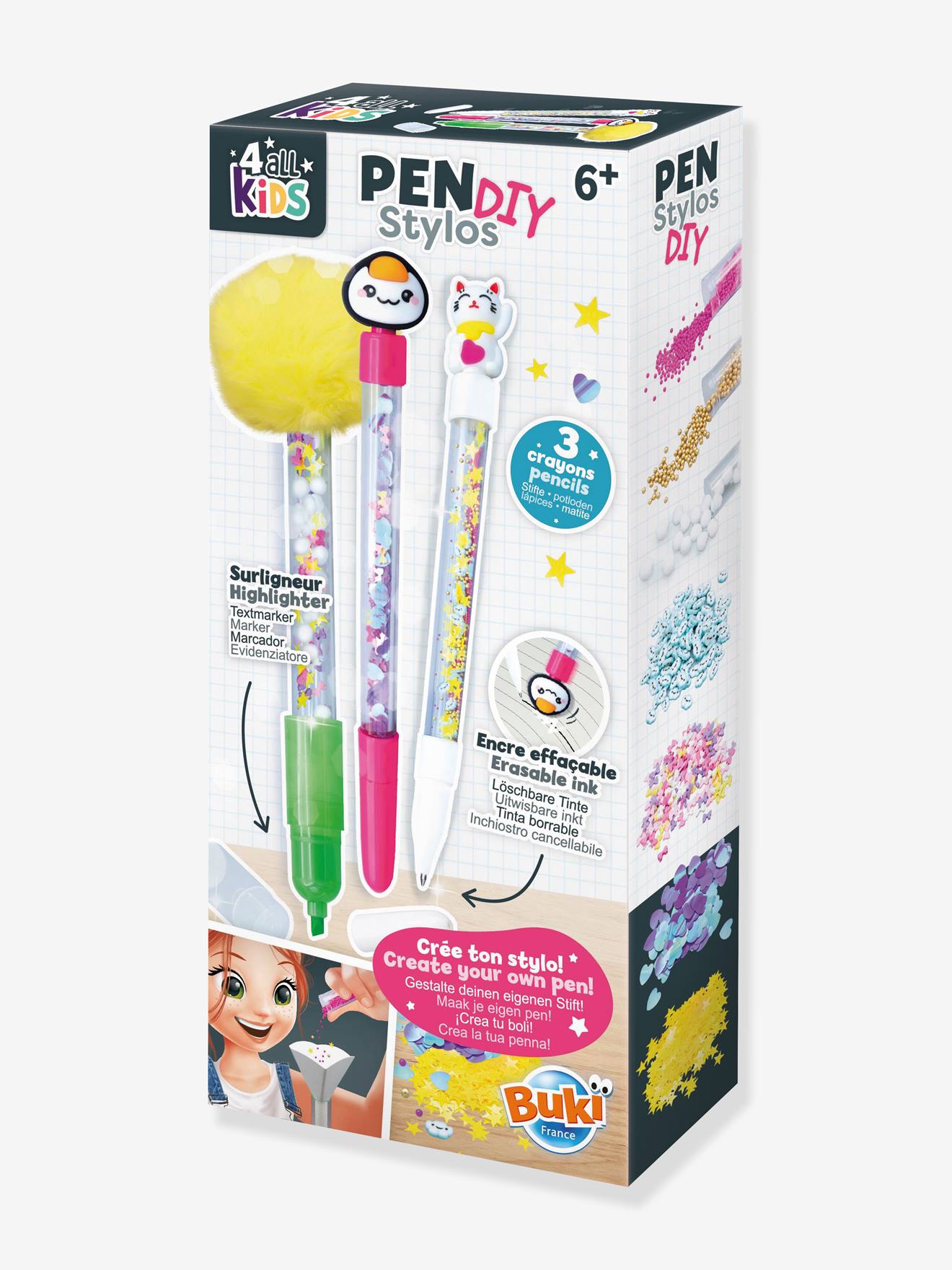 BUKI DIY kawaii pennen meerkleurig