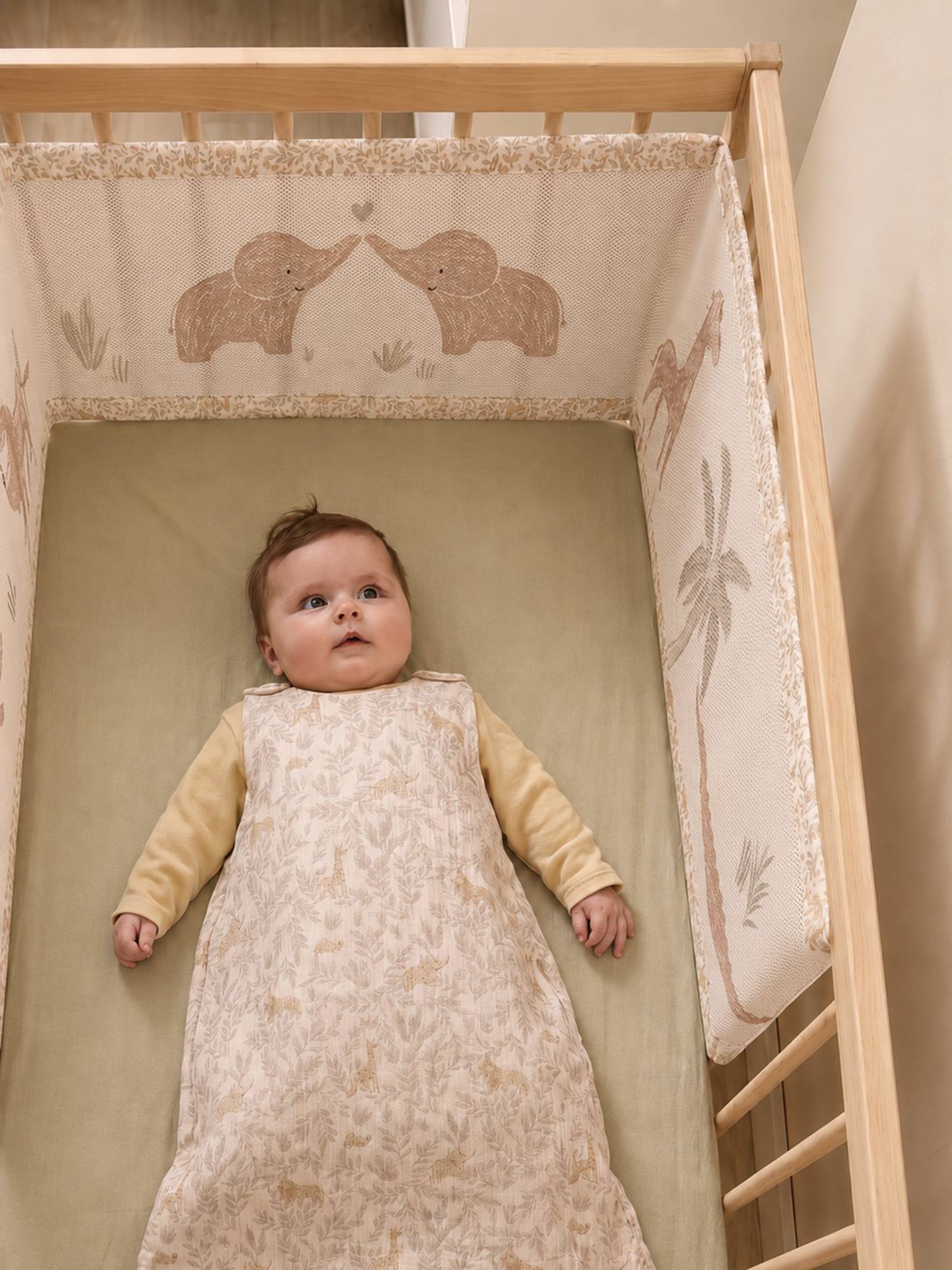 Ademend babybedrand BABYLONE wit