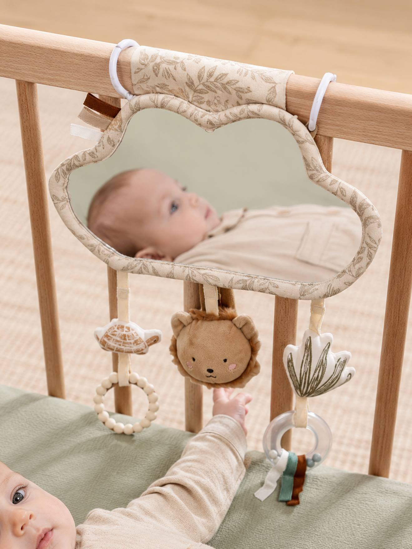Spiegelactiviteitenspeelgoed beige