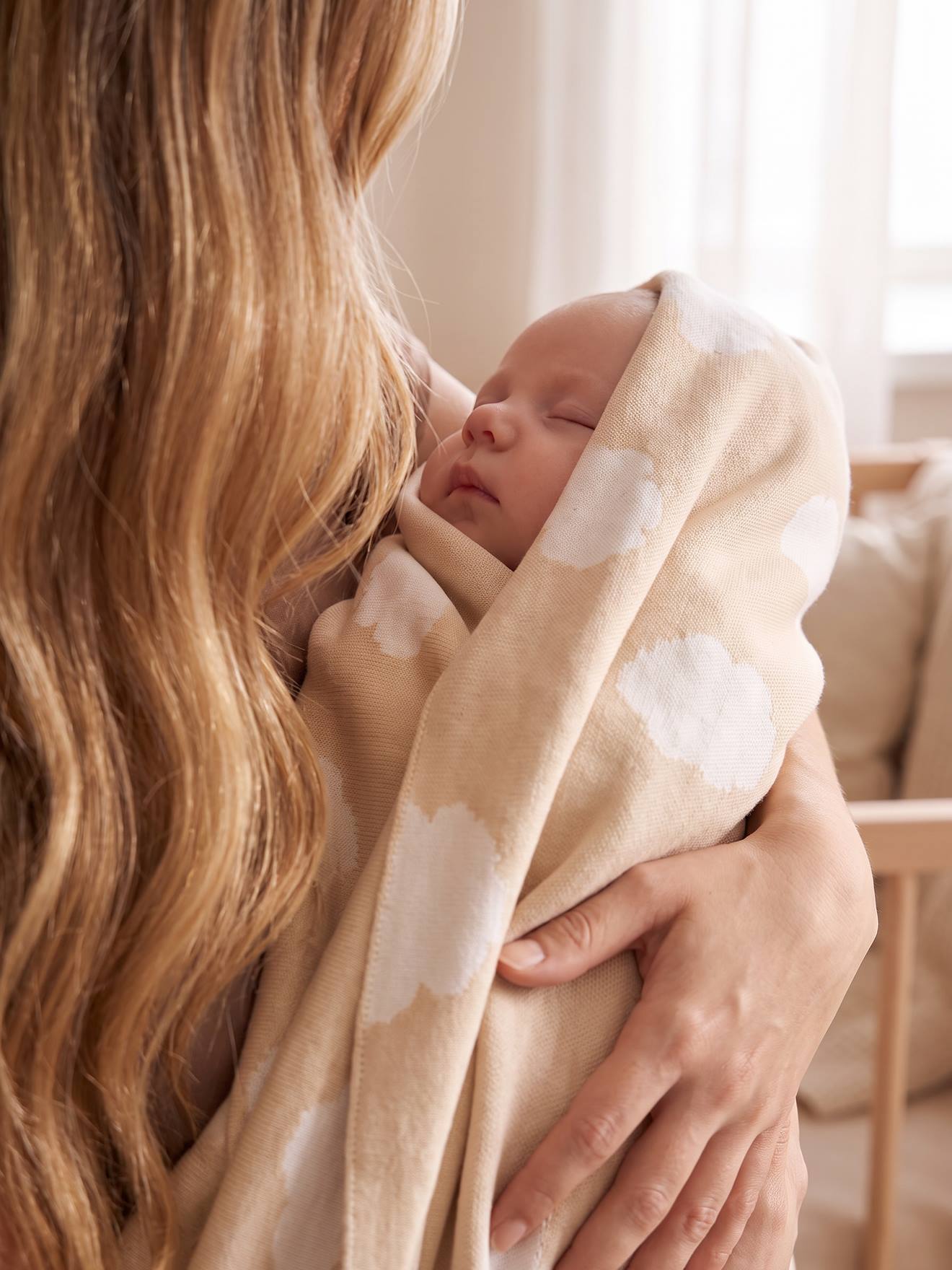 Babydeken van katoen beige