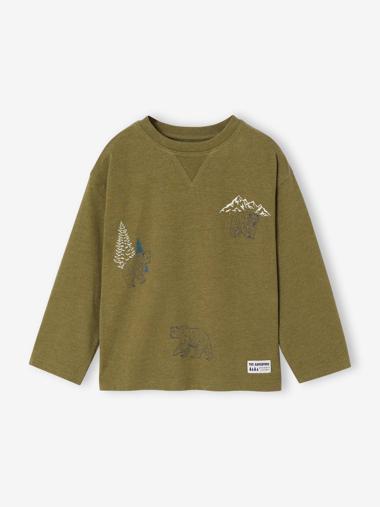 Jongensshirt met lange mouwen pistache