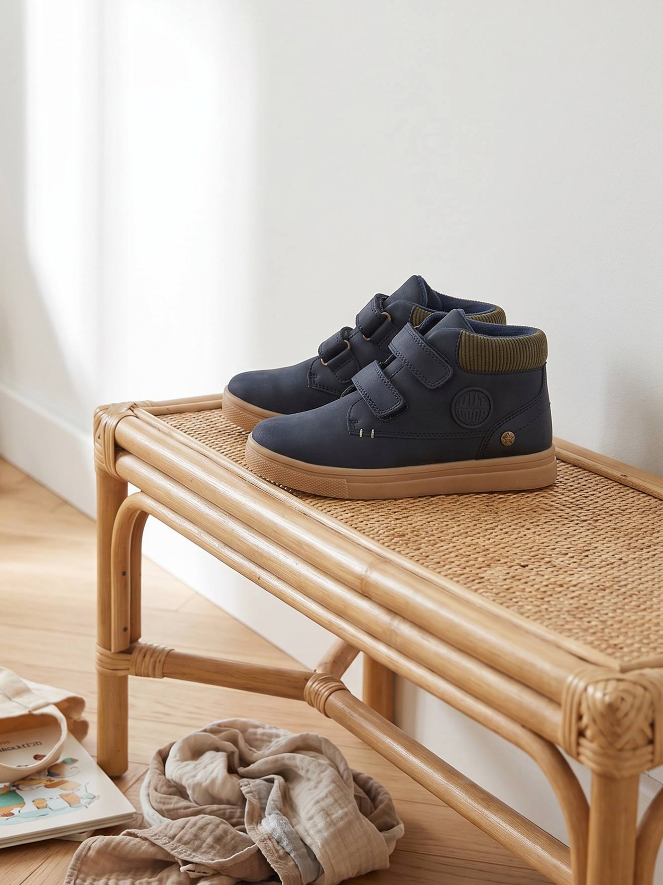 Jongensboots met straps marineblauw