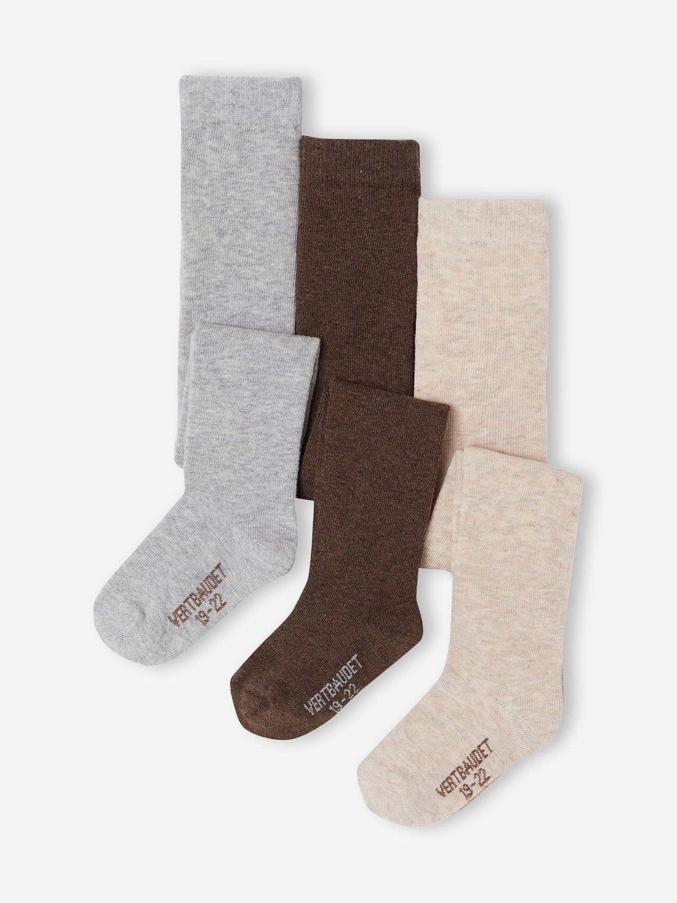 3 paar tricot maillots voor baby's donkerbruin