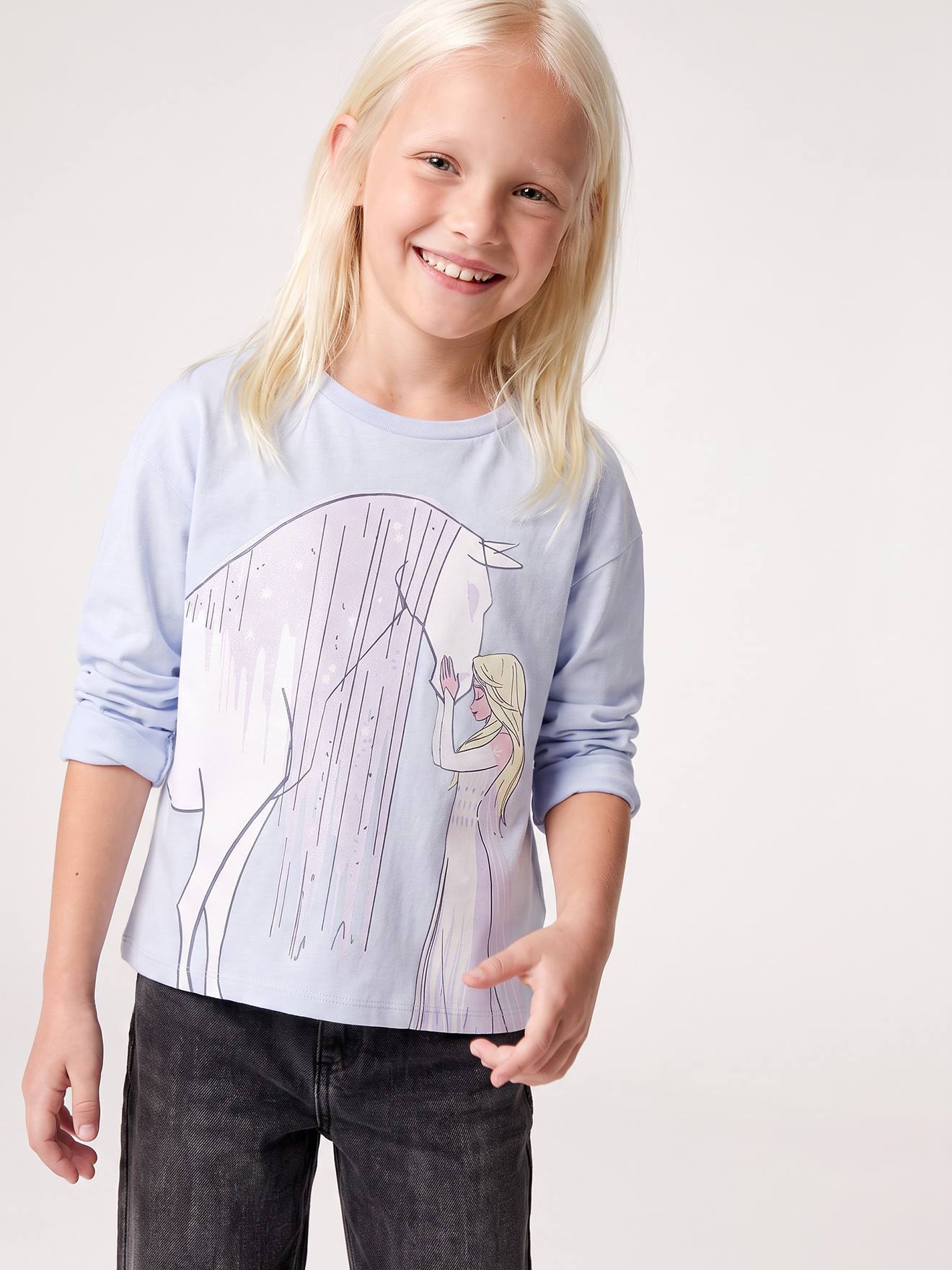 Frozen T-shirt met lange mouwen hemelsblauw