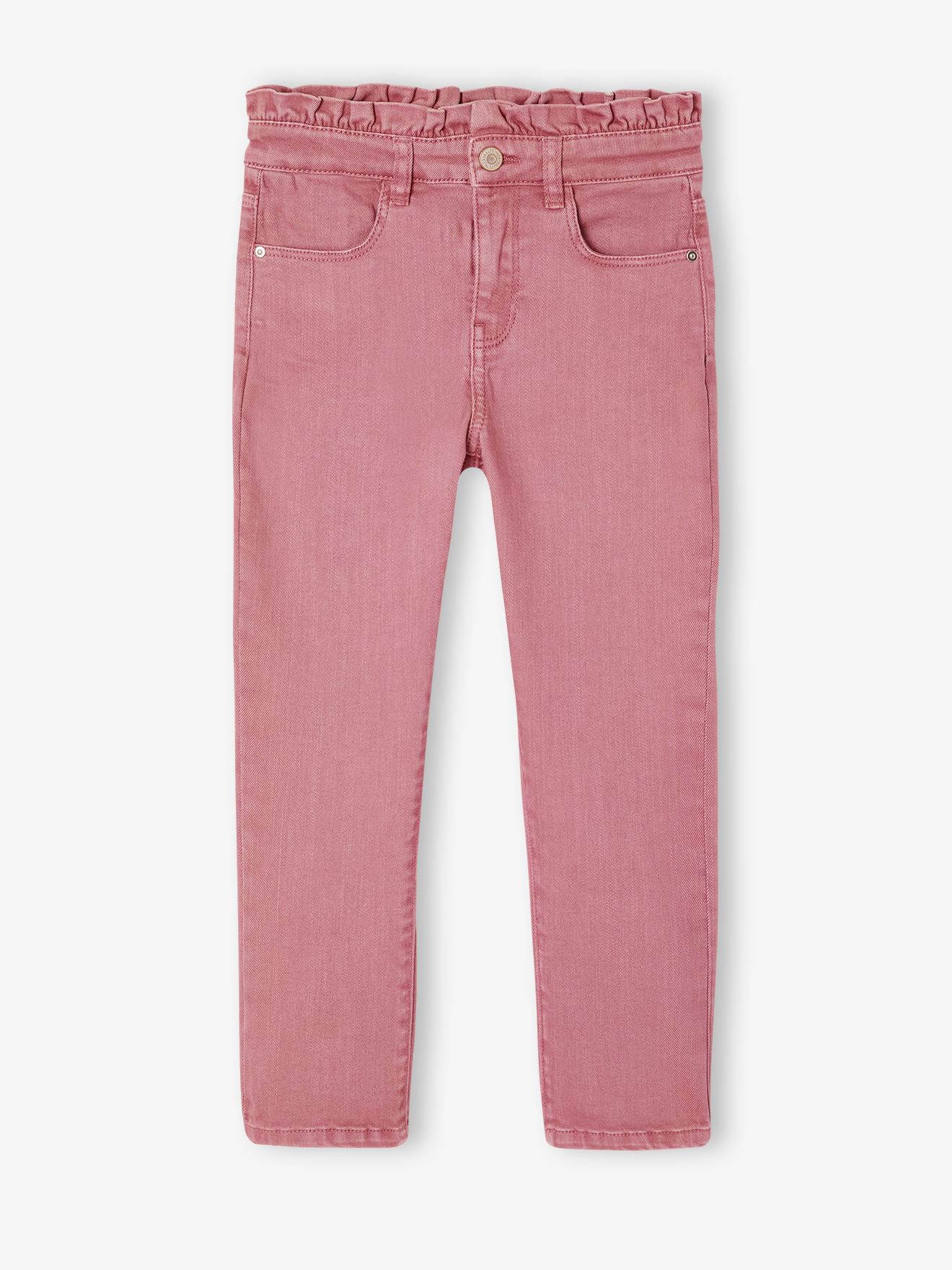Slim fit broek voor meisjes zachtpaars