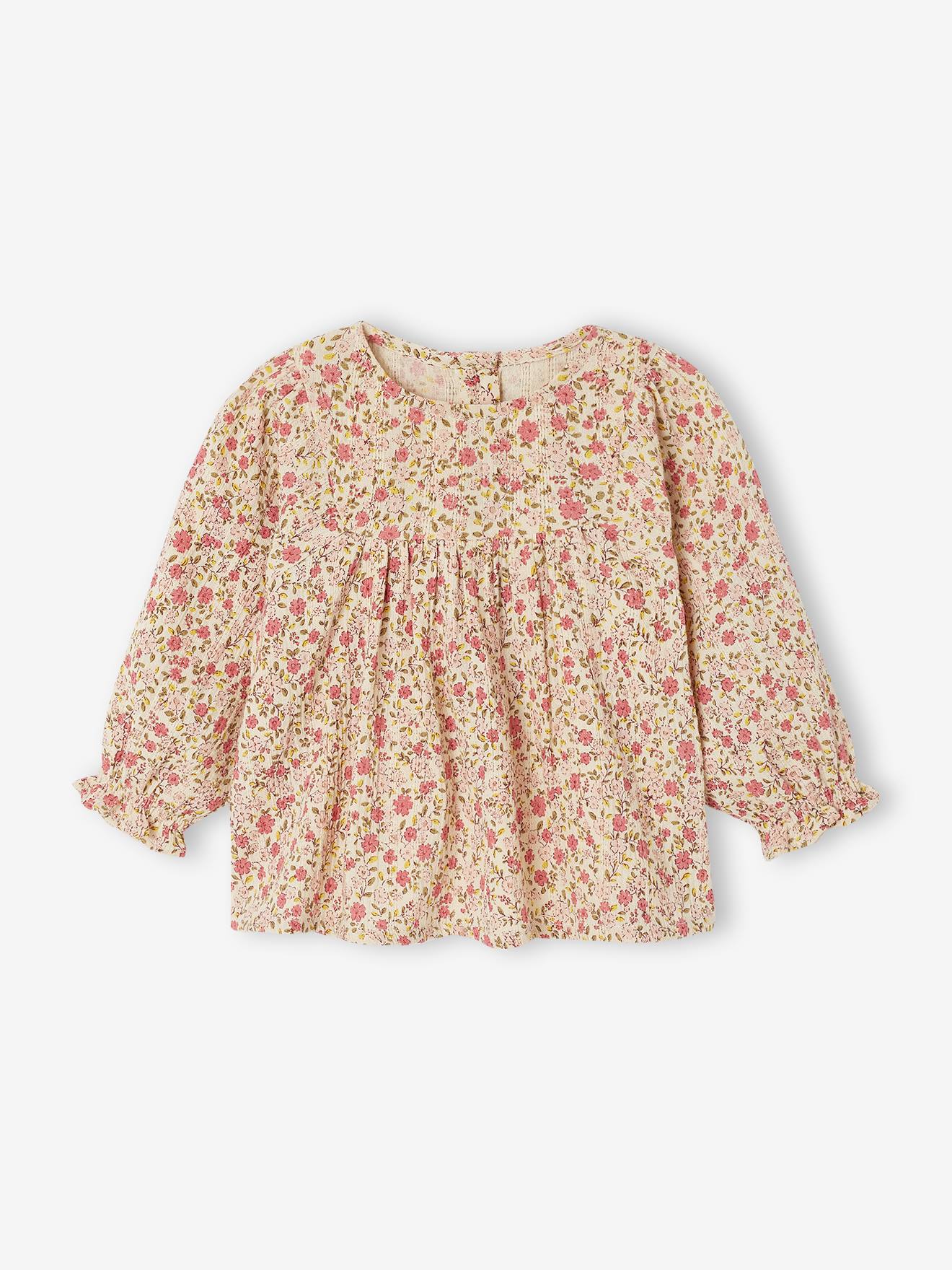 Babyblouse met lange mouwen ecru