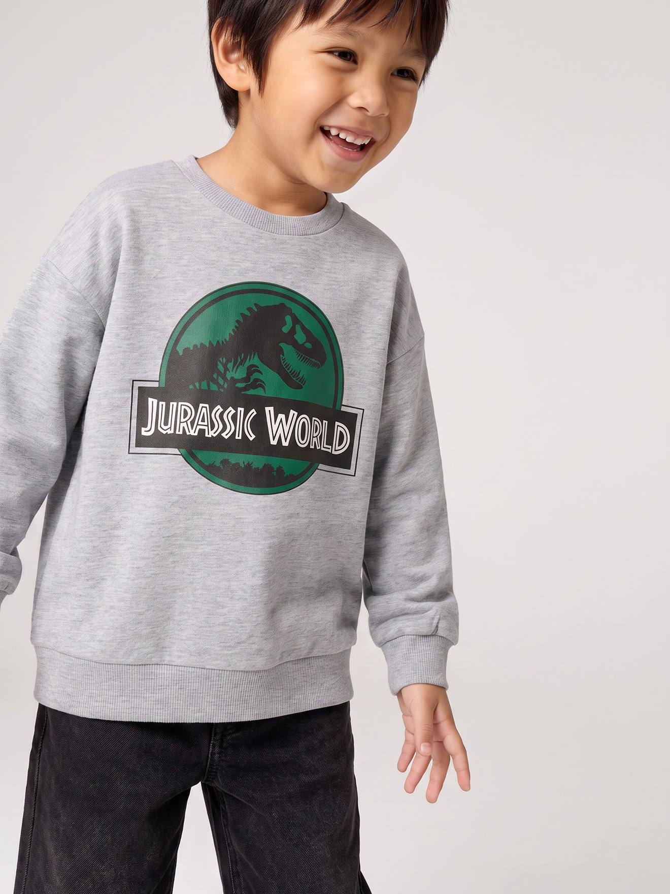 JURASSIC WORLD jongenssweater gemêleerd grijs