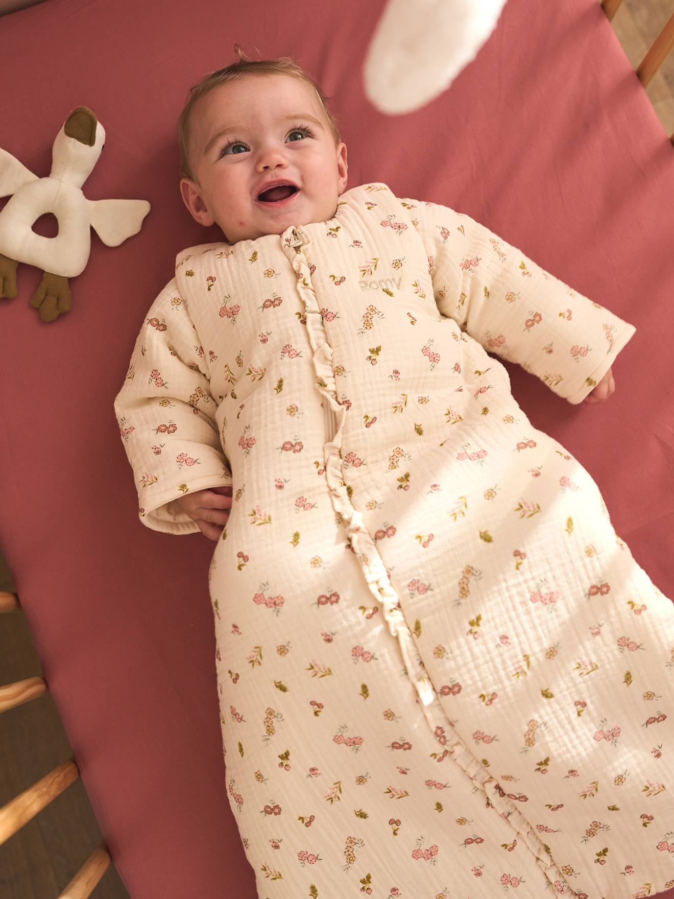 Slaapzak van mousseline Cocotte ecru