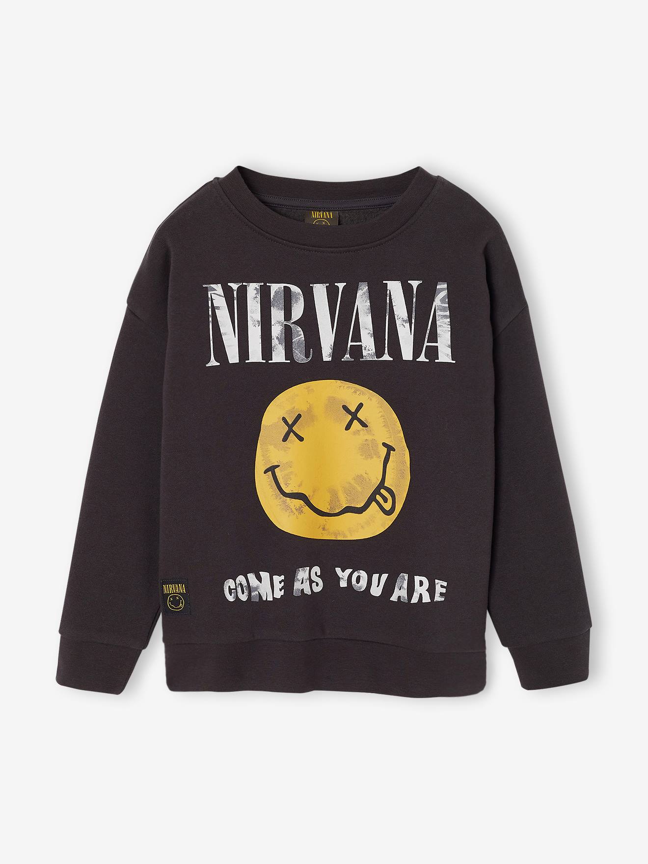 NIRVANA sweater voor jongens antraciet
