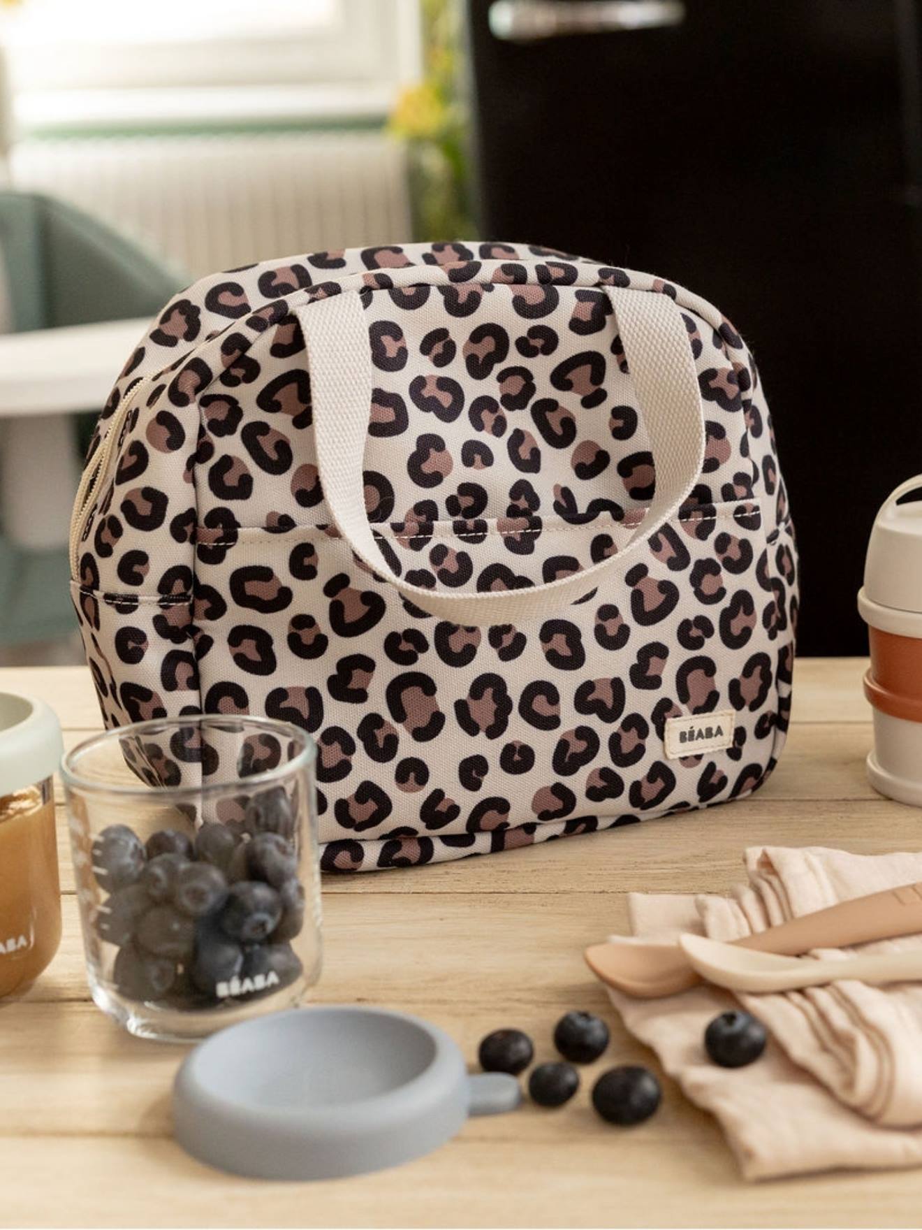 Isotherm lunchtas BEABA beige, bedrukt