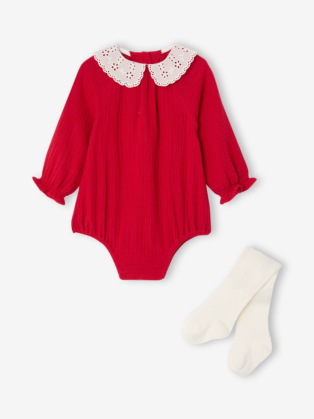 Set romper en maillot voor babymeisjes rood