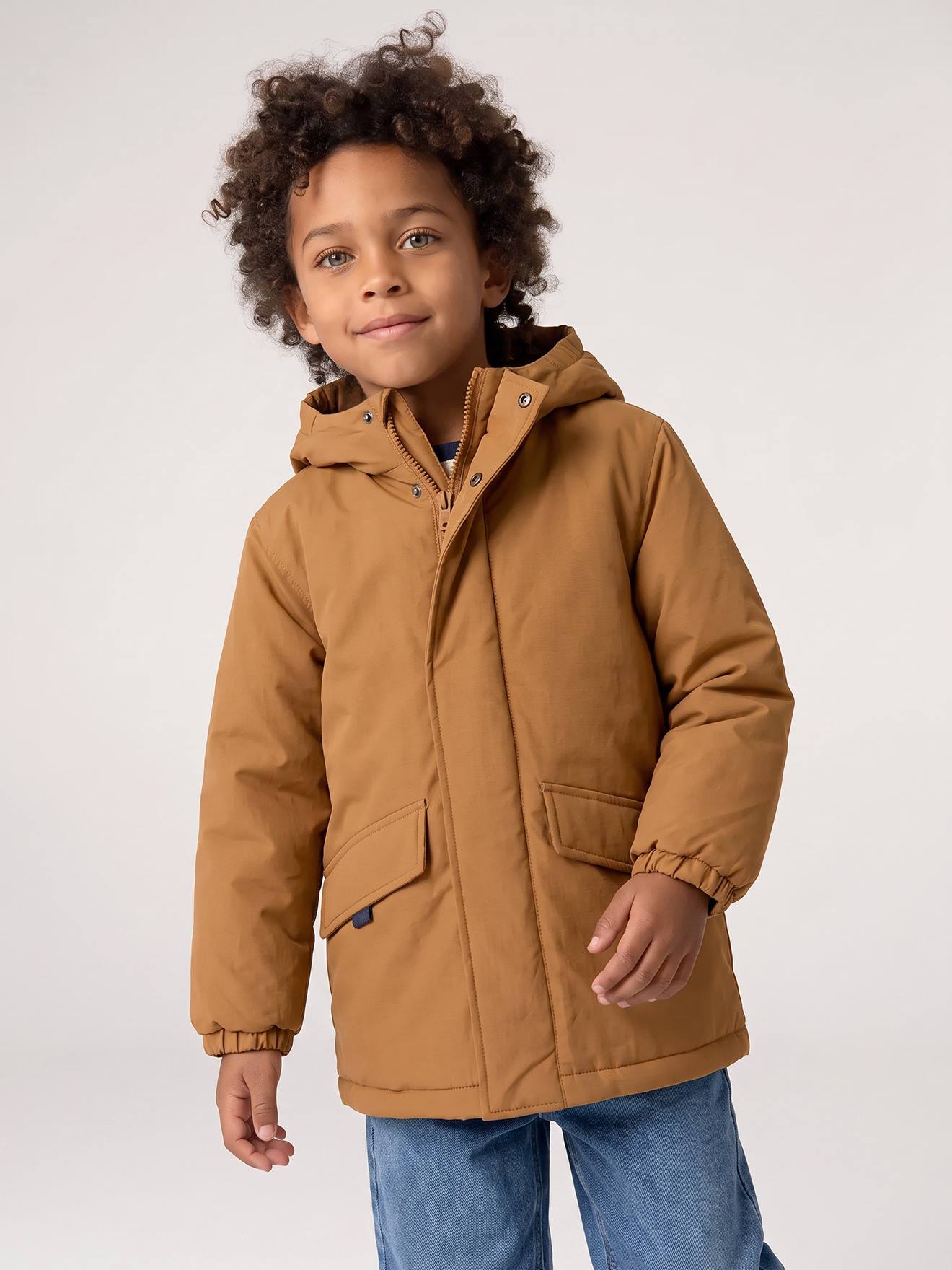 3-in-1 parka jongen pecannoot