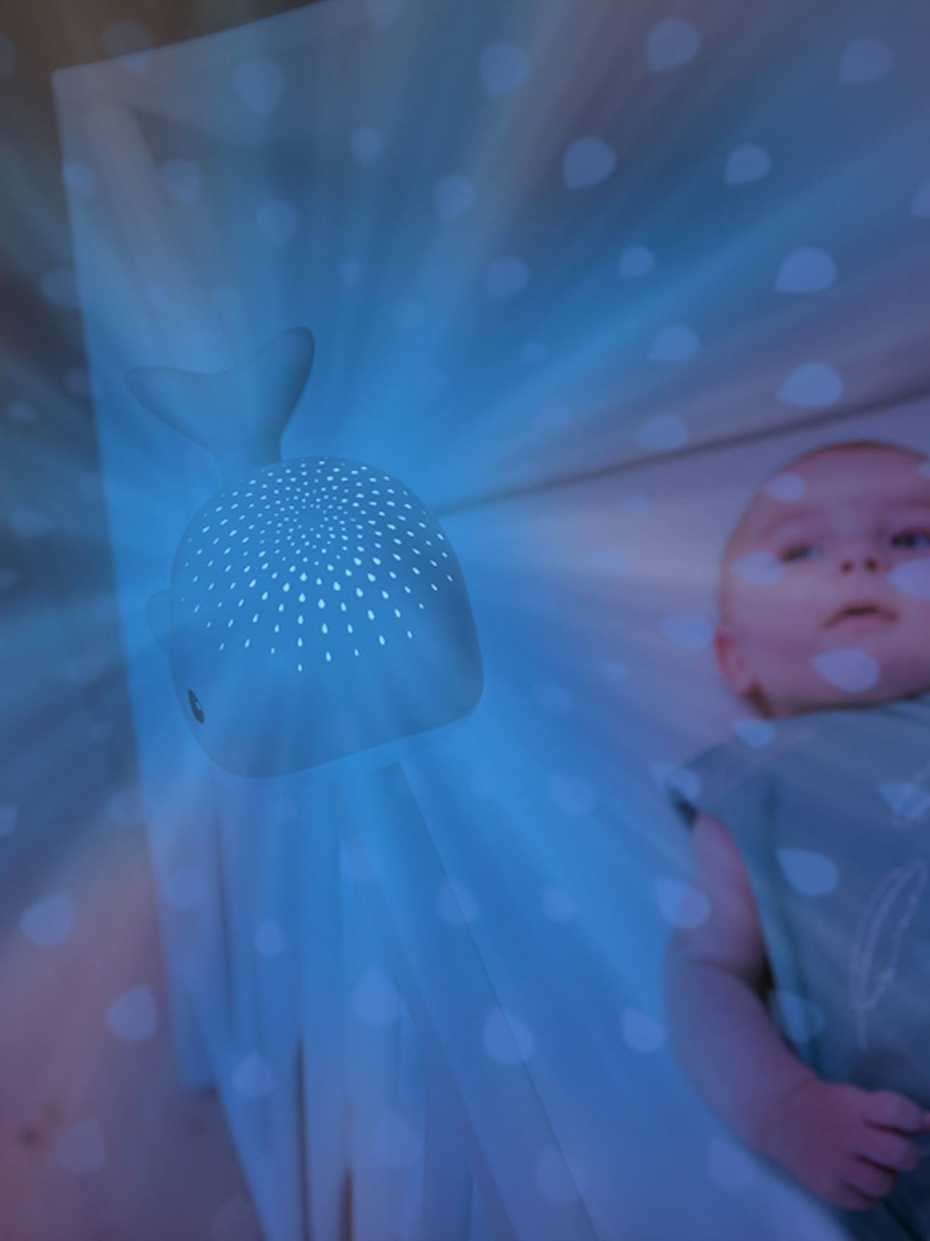 Nachtlampje Wally de walvis blauw