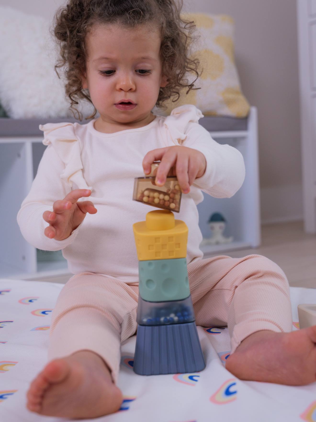 LITTLE DUTCH sensorische stapeltoren meerkleurig