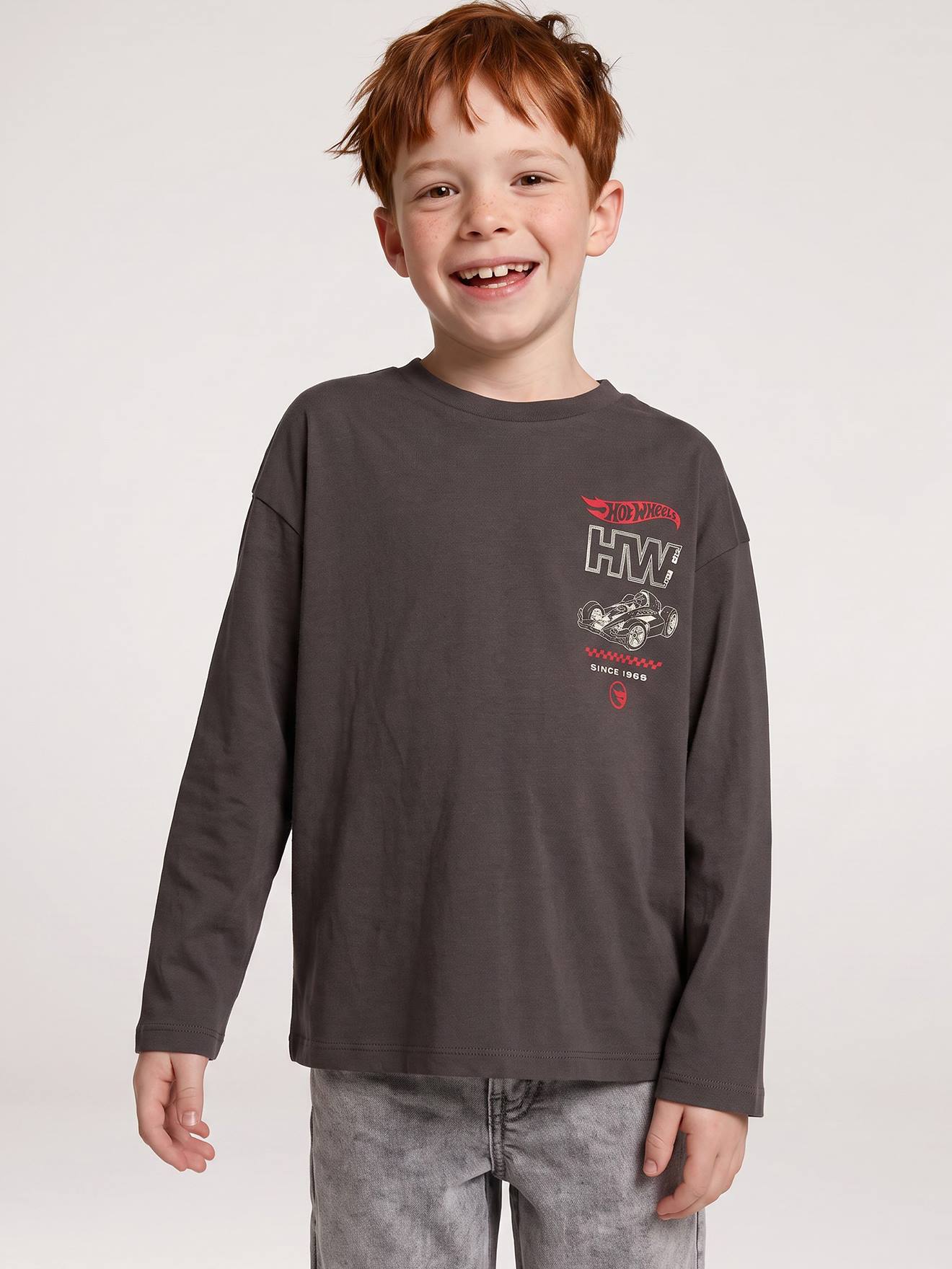 Hot Wheels T-shirt met lange mouwen grijs