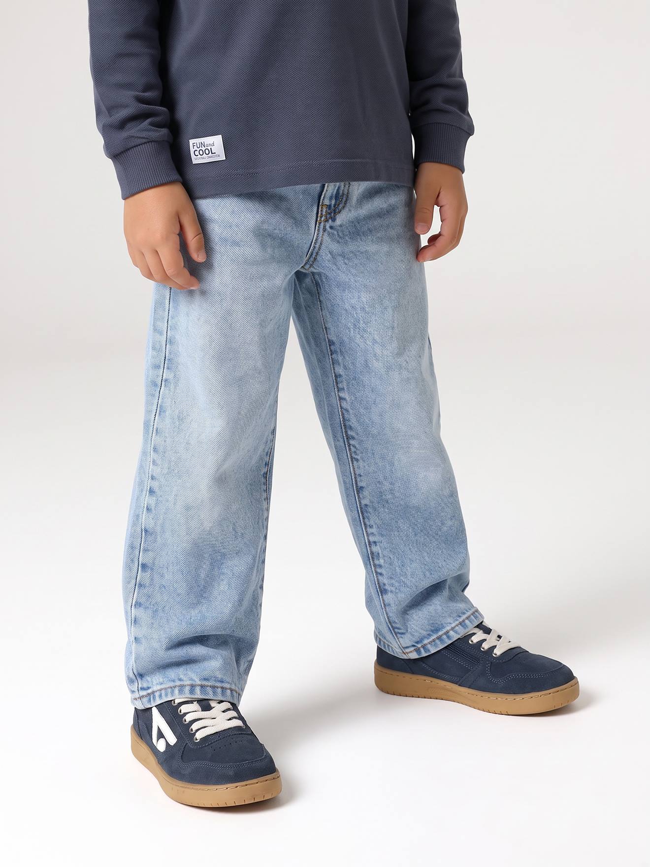 Rechte jeans voor jongens stone