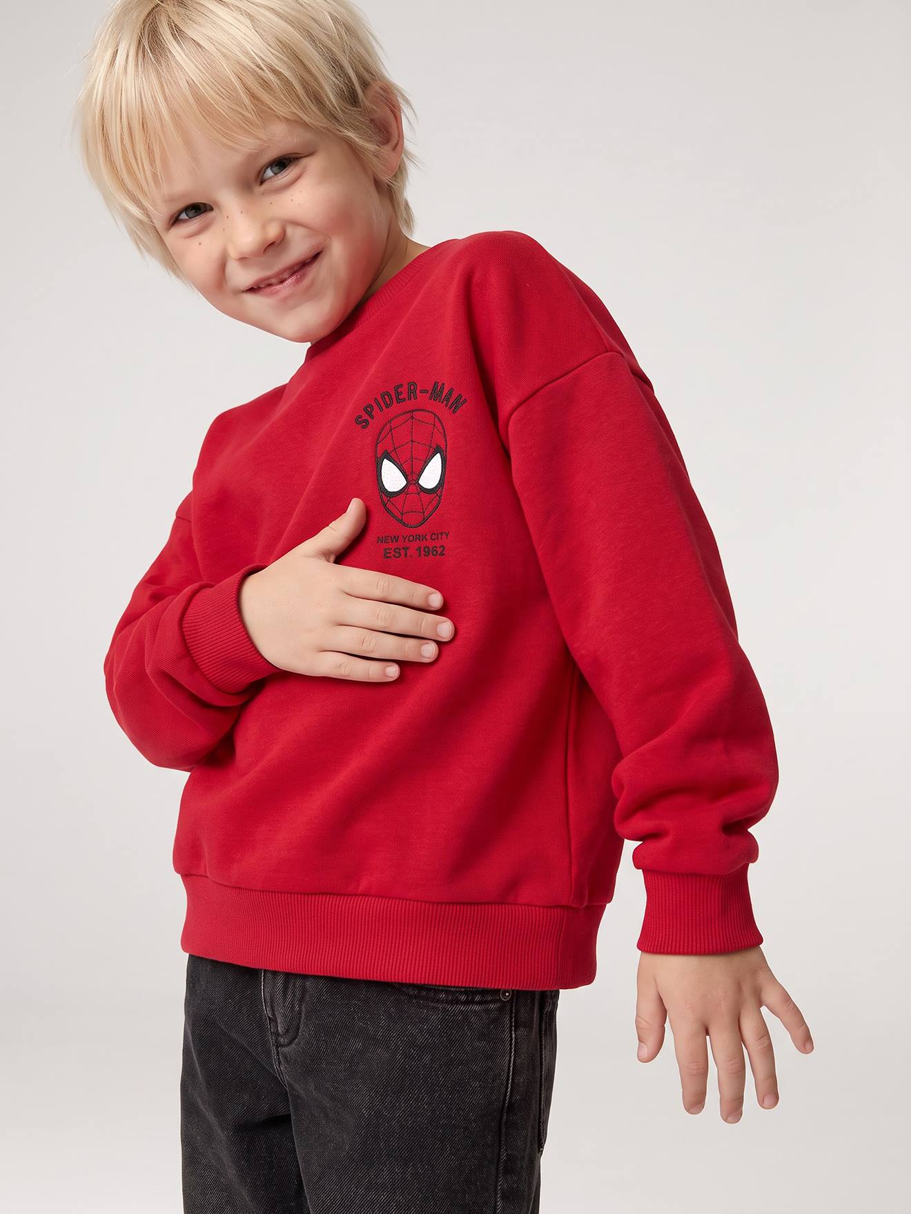 SPIDERMAN sweater voor jongens rood