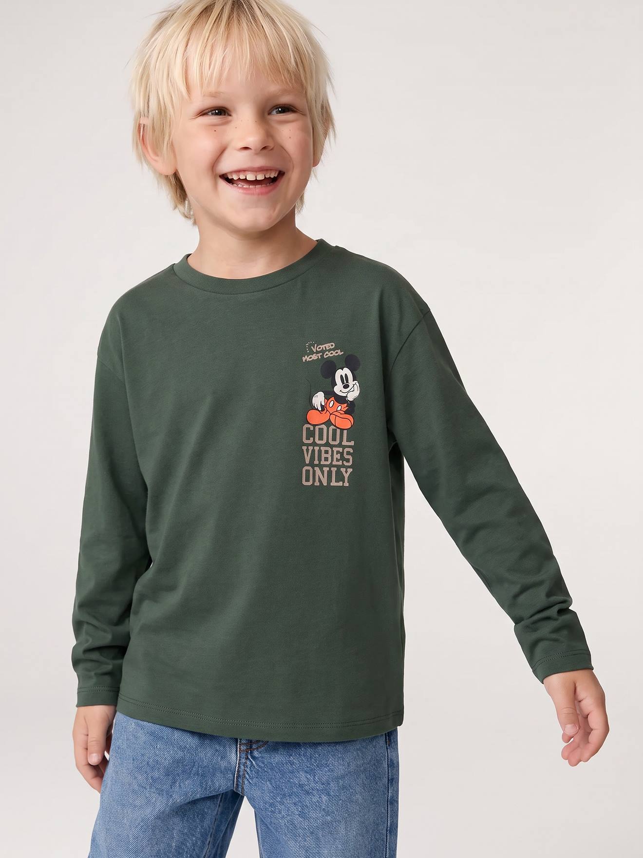 Mickey T-shirt met lange mouwen groen