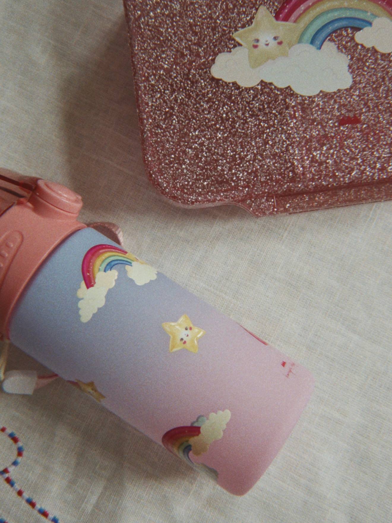 Drinkfles met klikdop KSGS rozen