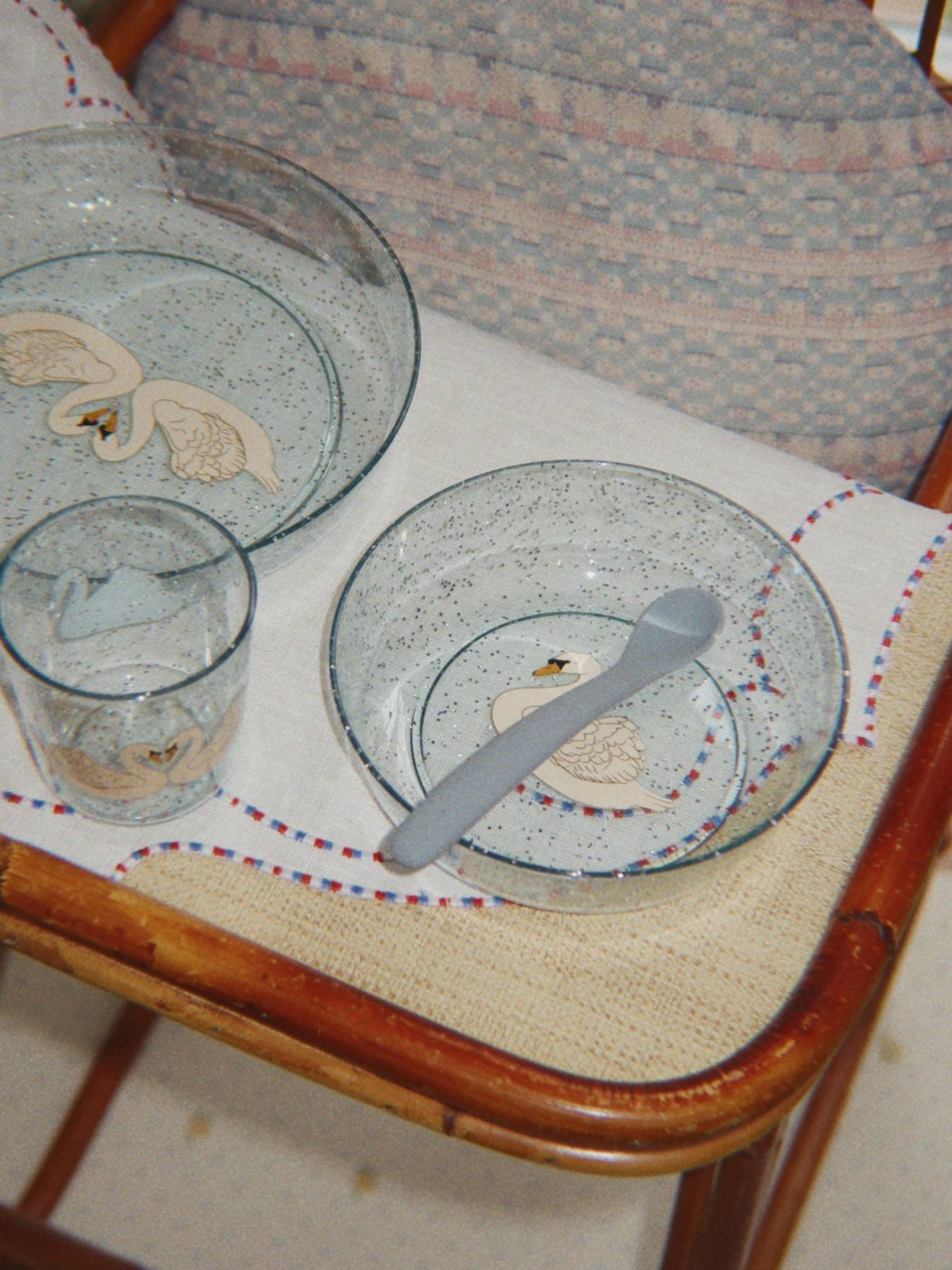 KONGES SLOJD eetset met glitters blauw