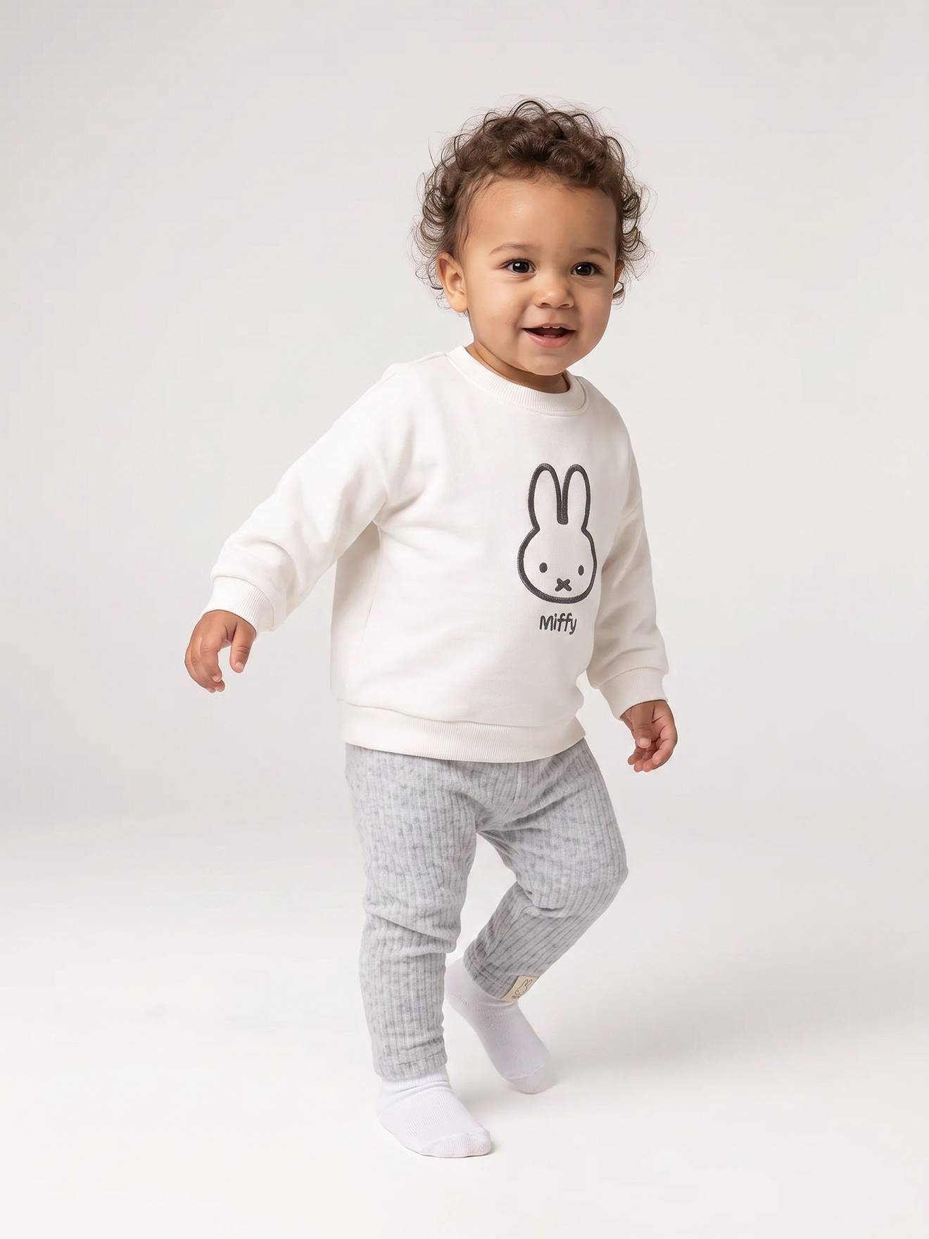 Babyset Miffy gemêleerd grijs
