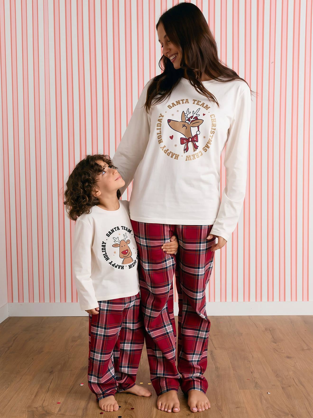 Damespyjama Capsule Familie ecru