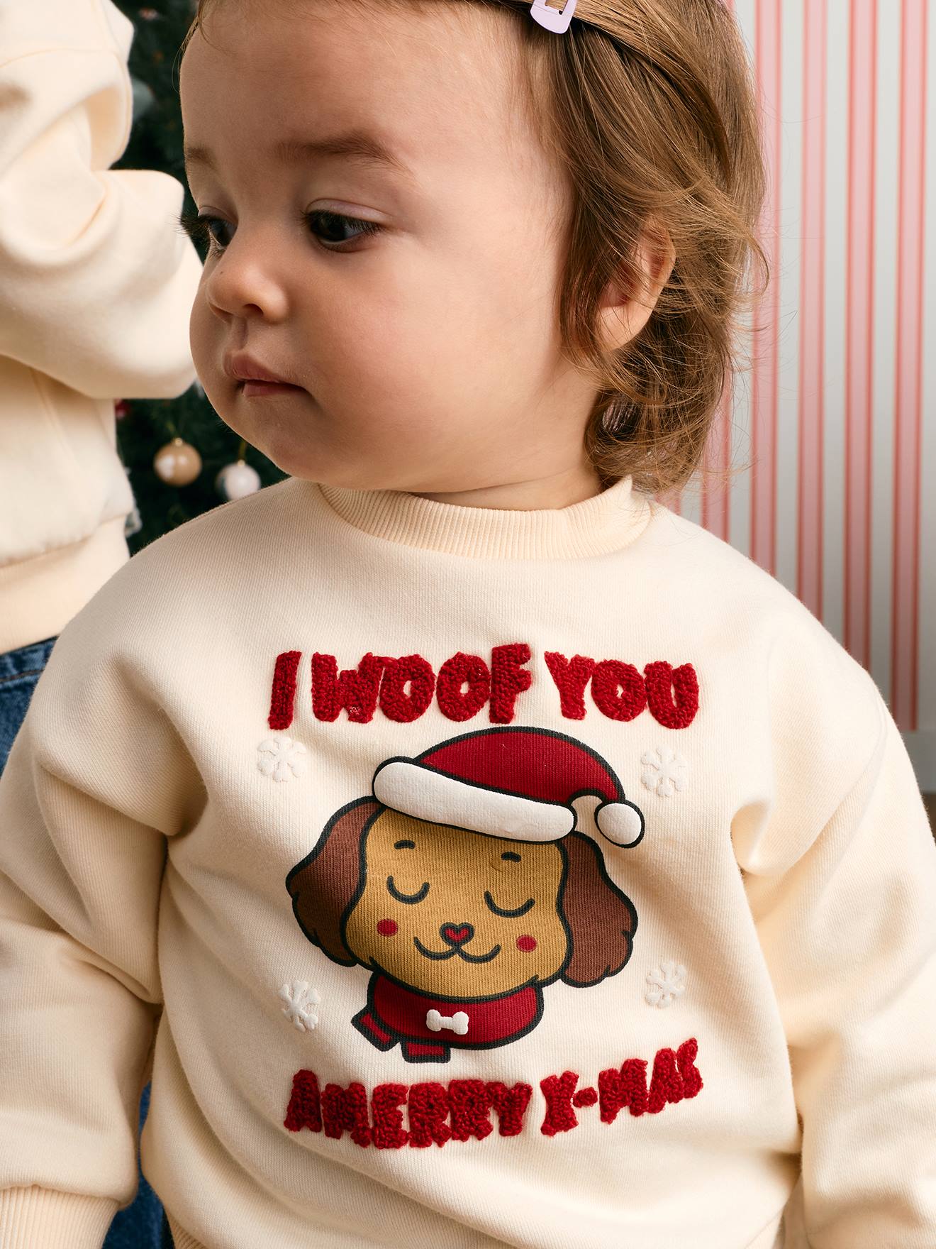 Kerstsweater baby jongen vanille