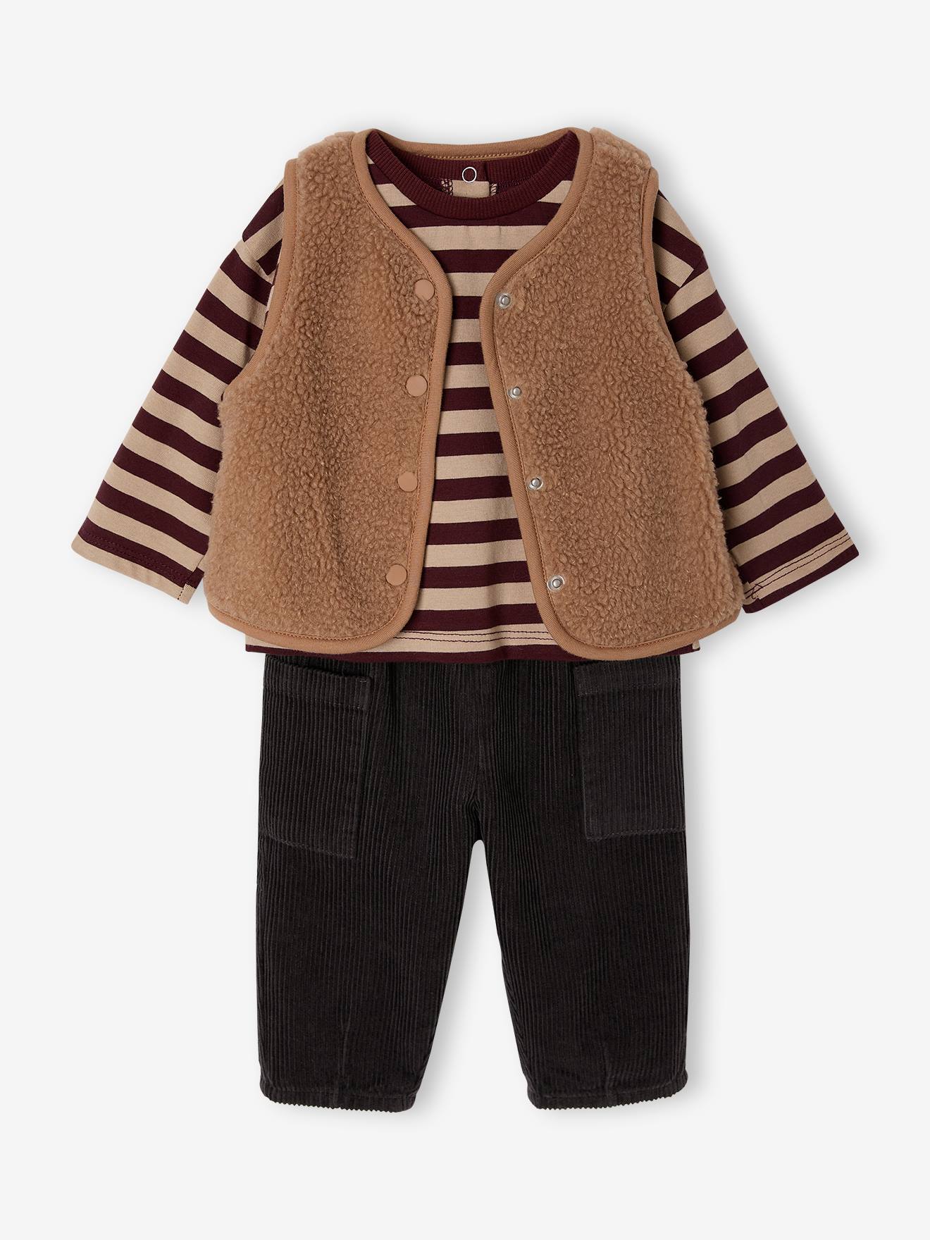 3-delige babyset jongen antraciet