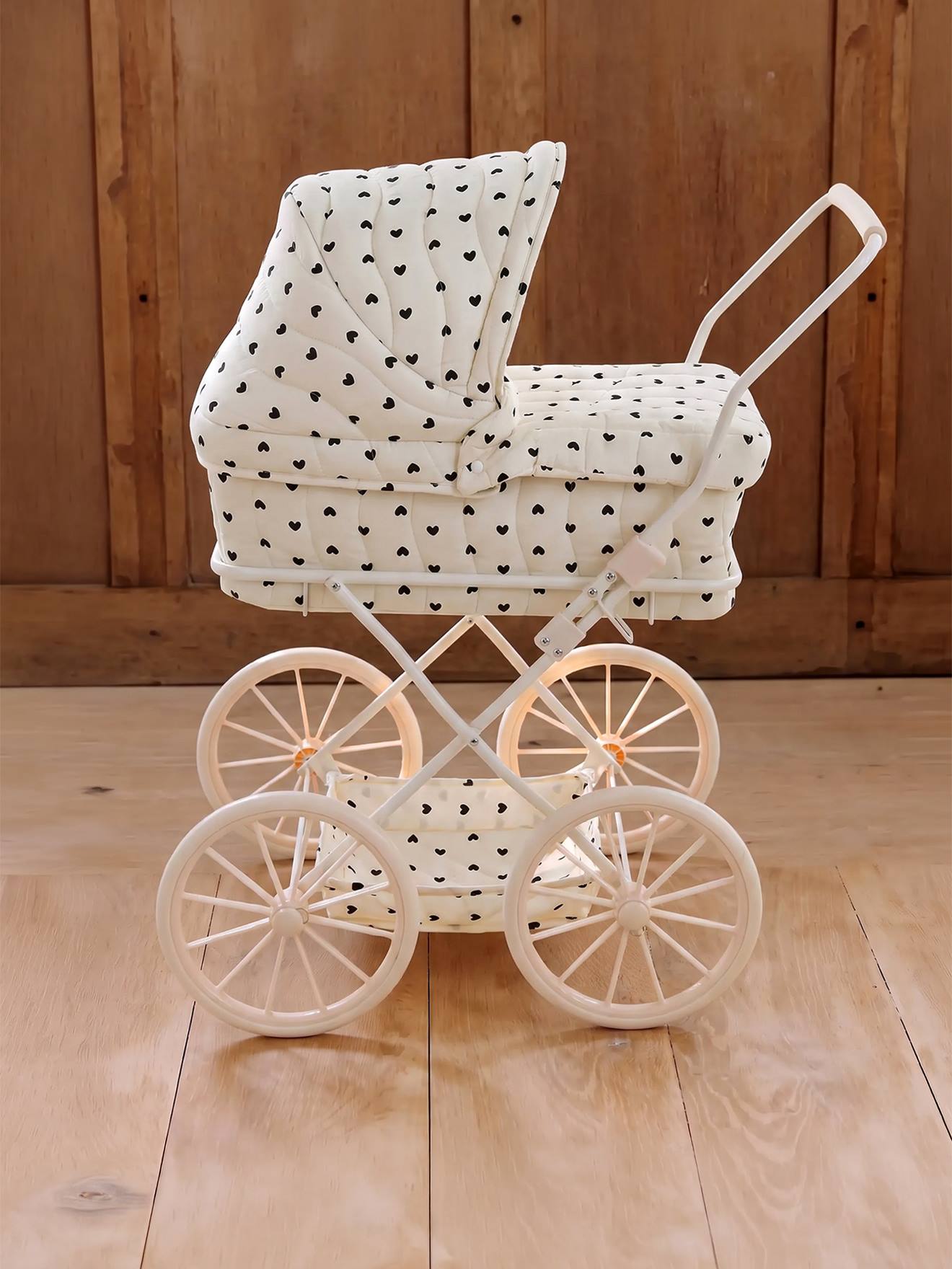 Poppenwagen zwart
