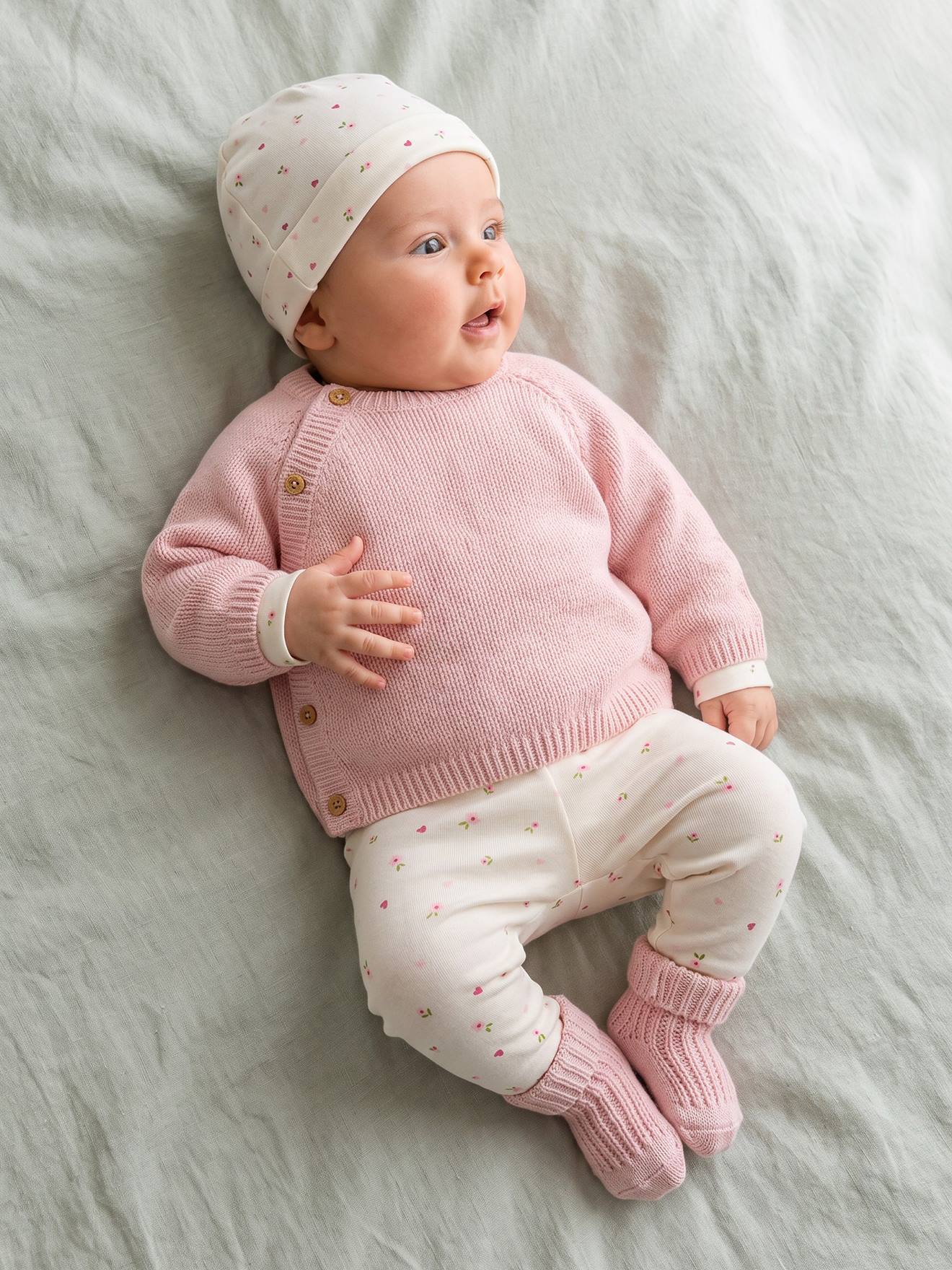 5-delige babyset voor pasgeborenen rozen