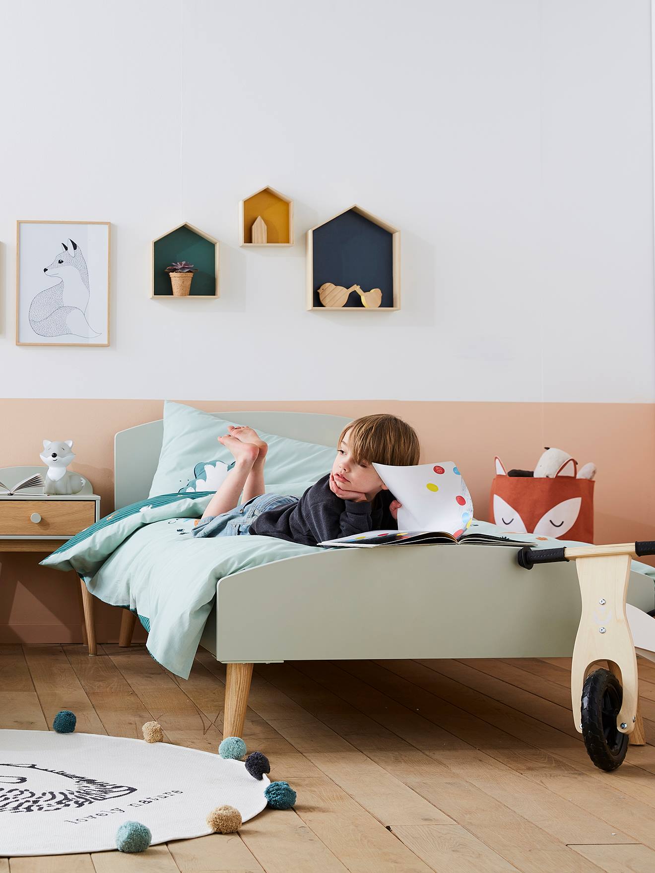 Kinderbed CONFETTI groen