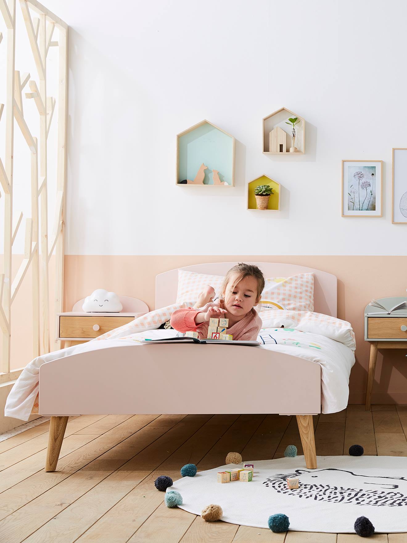 Kinderbed CONFETTI roze