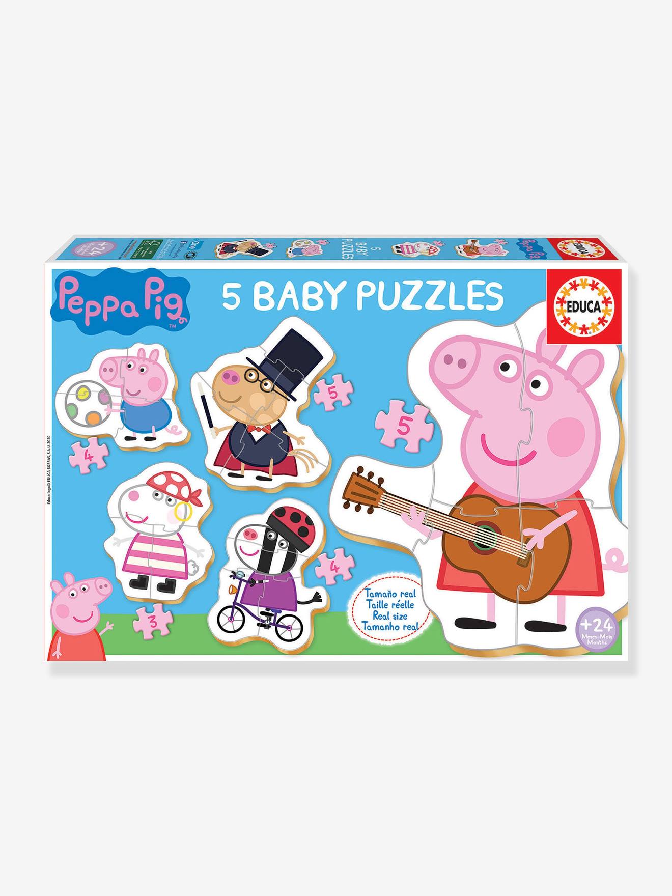 Set met 5 puzzels van 3 tot 5 stukjes Peppa Pig® EDUCA blauw