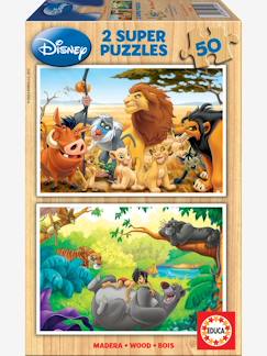 Speelgoed-Educatief speelgoed-Puzzels-Set met 2 houten puzzels Disney® Animal Friends Leeuwenkoning + Het jungleboek EDUCA
