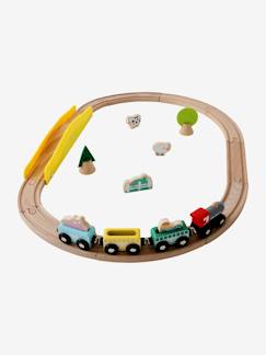 Speelgoed-Figuurtjes en fantasie-Klein houten treincircuit